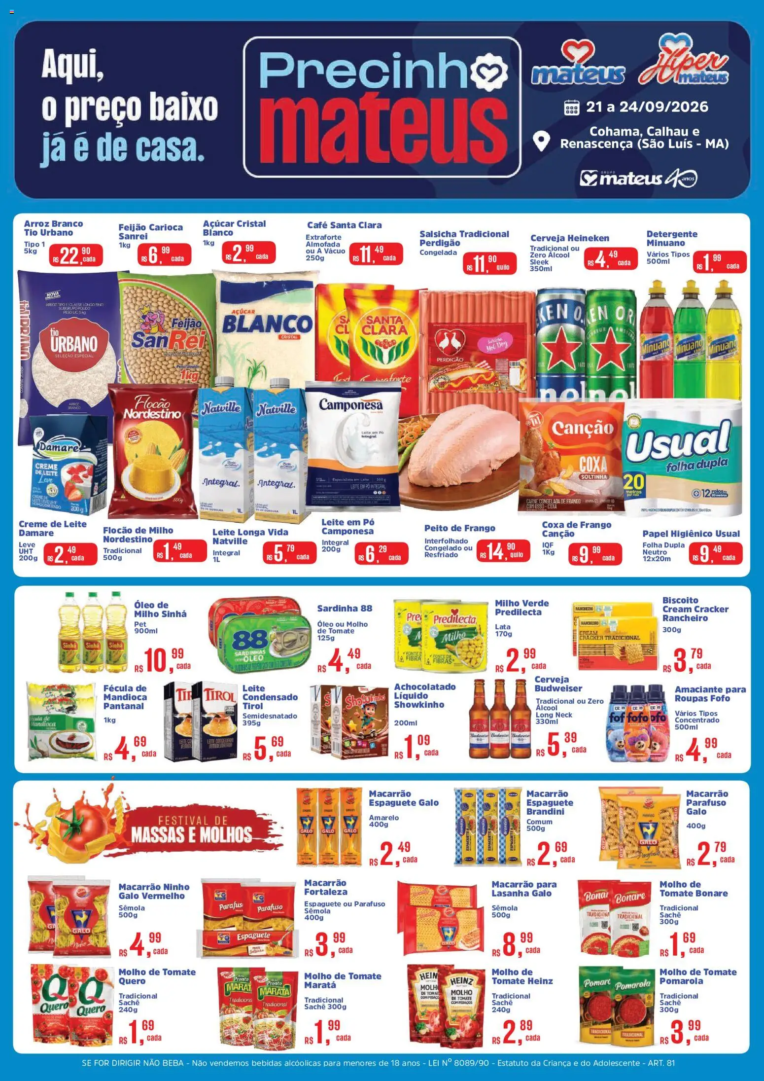 Pré-Visualização do folheto "Mateus ofertas Precinho Mateus" da loja Mateus válido a partir de 21/09/2026