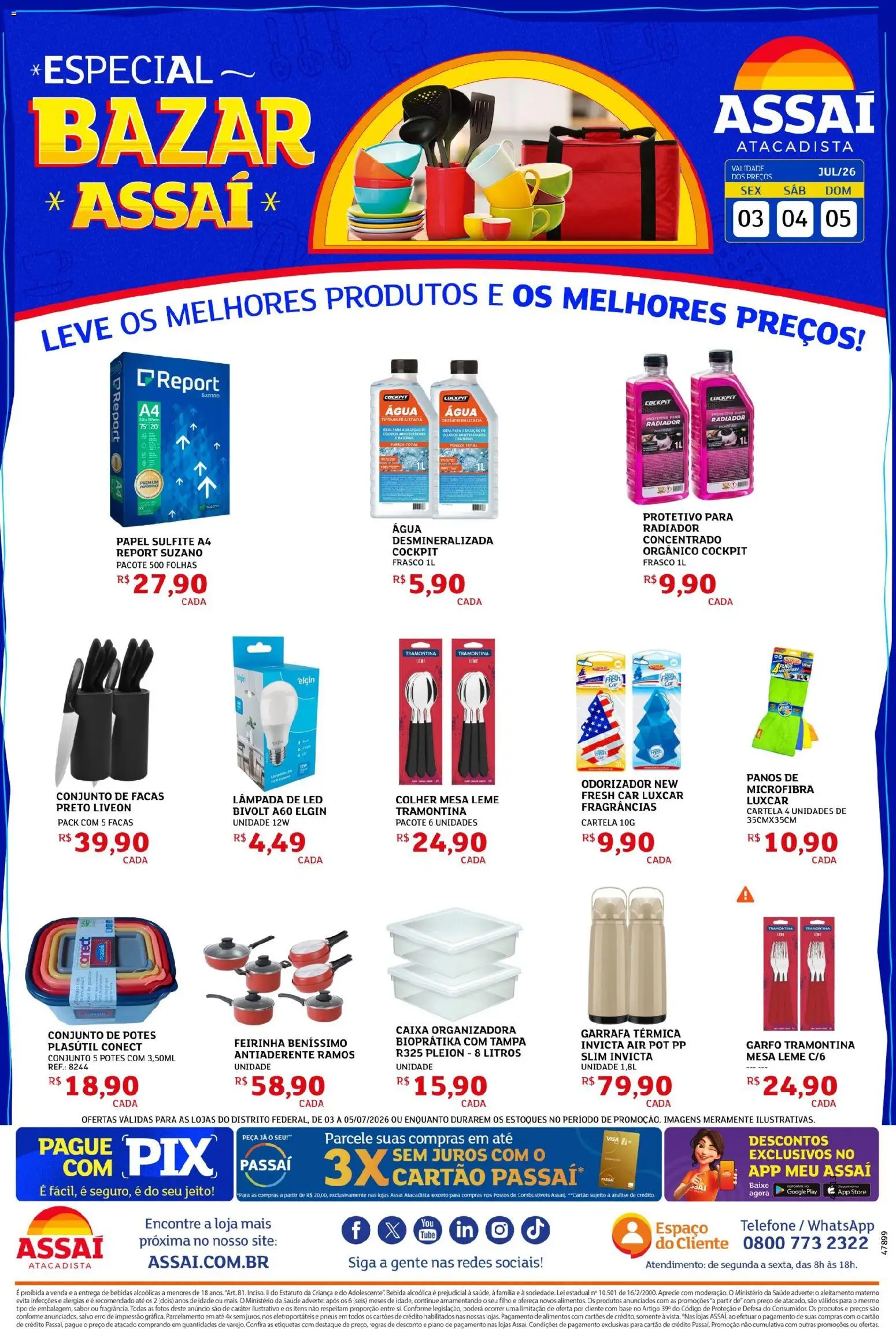 Pré-Visualização do folheto "Assaí Atacadista ofertas - DF" da loja Assaí Atacadista válido a partir de 03/07/2026