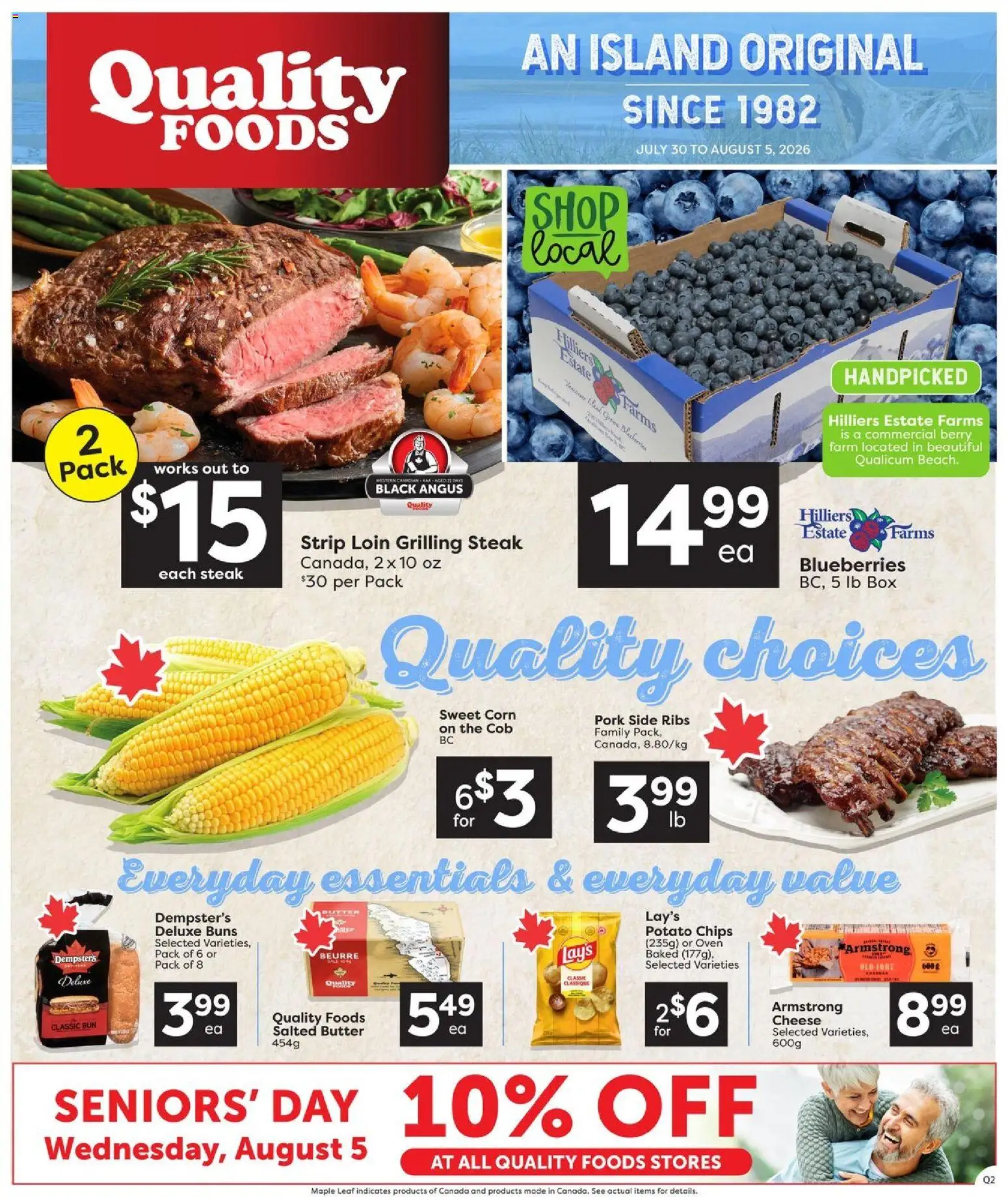 Preview of leaflet Quality Foods weekly flyer / circulaire from shop Quality Foods is valid from Jul 30, 2026