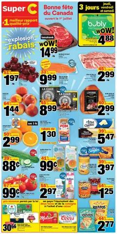 Un aperçu du dépliant Super C weekly flyer / circulaire du magasin Super C est valide à partir 25 juin 2026