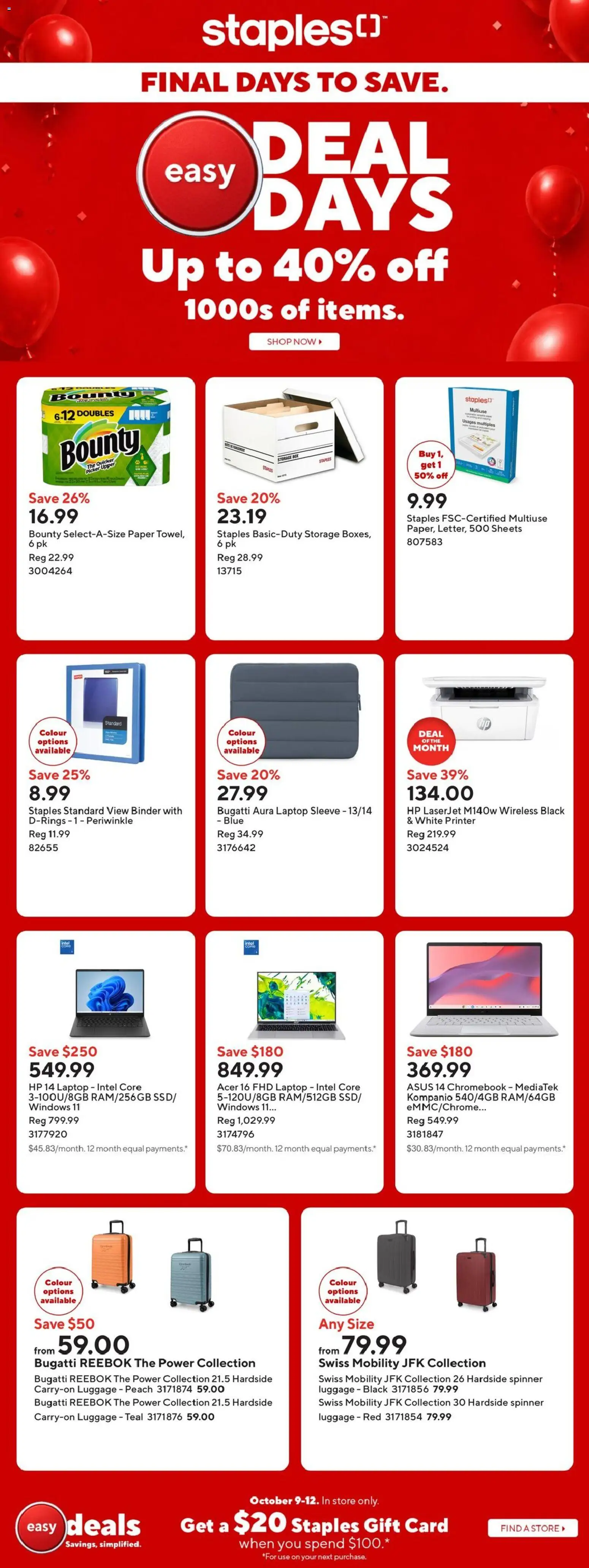 Preview of leaflet Staples weekly flyer / circulaire from shop Staples is valid from Oct 09, 2026