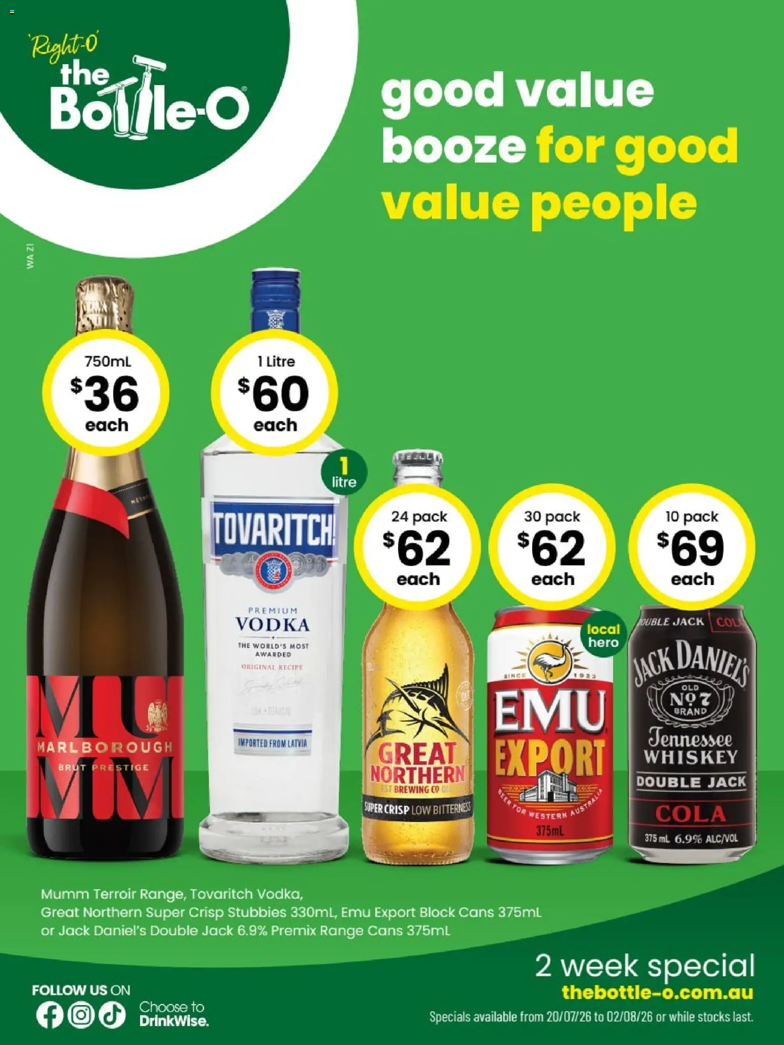 Preview of catalogue The Bottle-O catalogue ARMADALE from shop The Bottle-O valid 20/07/2026