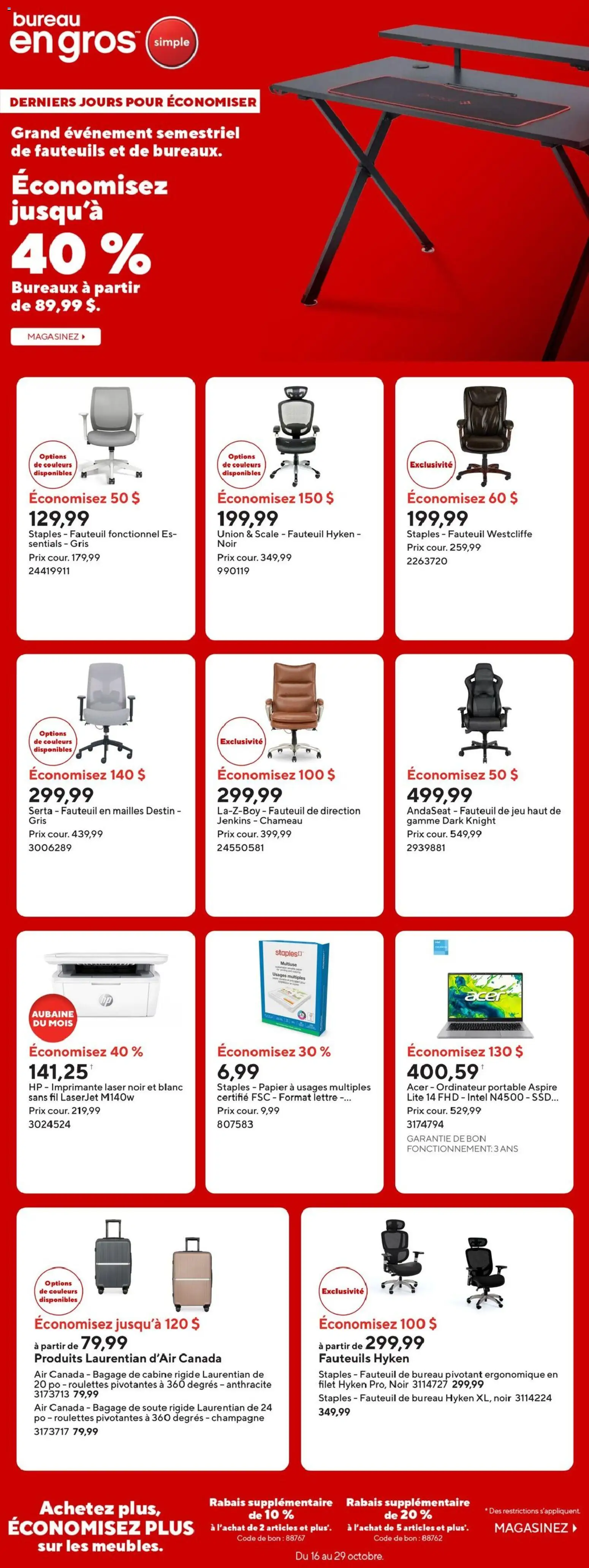 Preview of leaflet Staples circulaire from shop Staples is valid from Oct 23, 2026