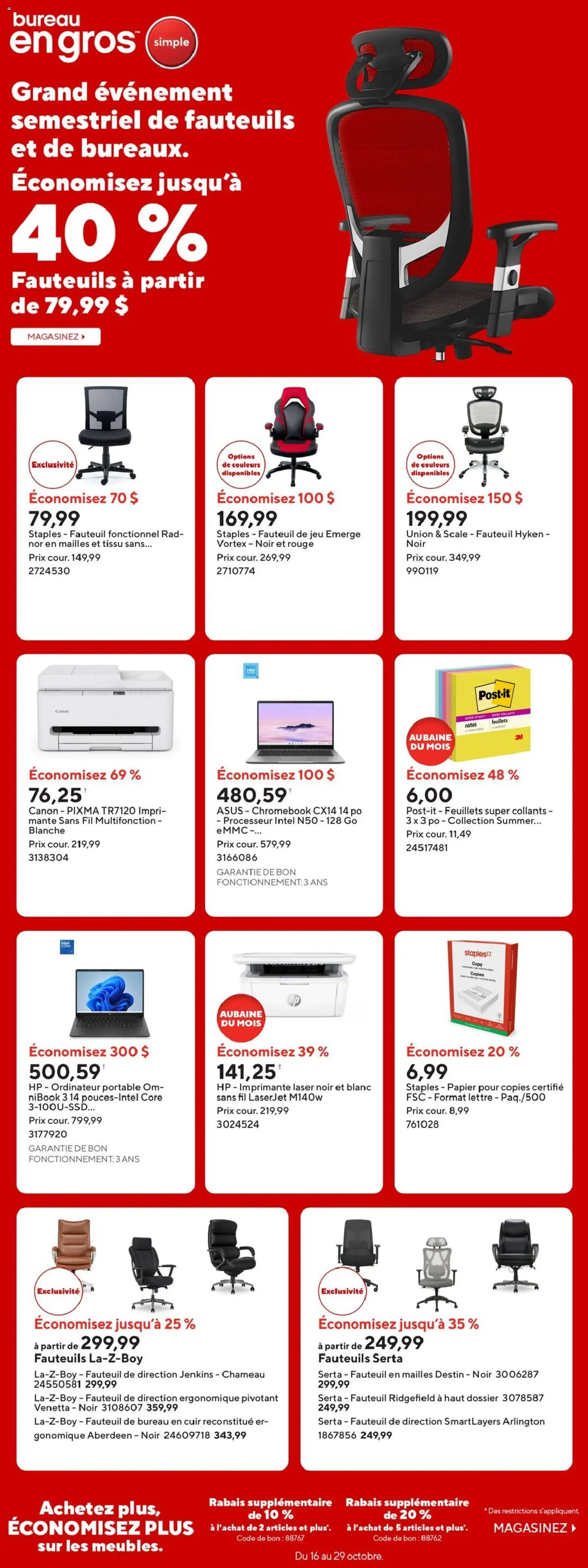 Preview of leaflet Staples circulaire from shop Staples is valid from Oct 16, 2026