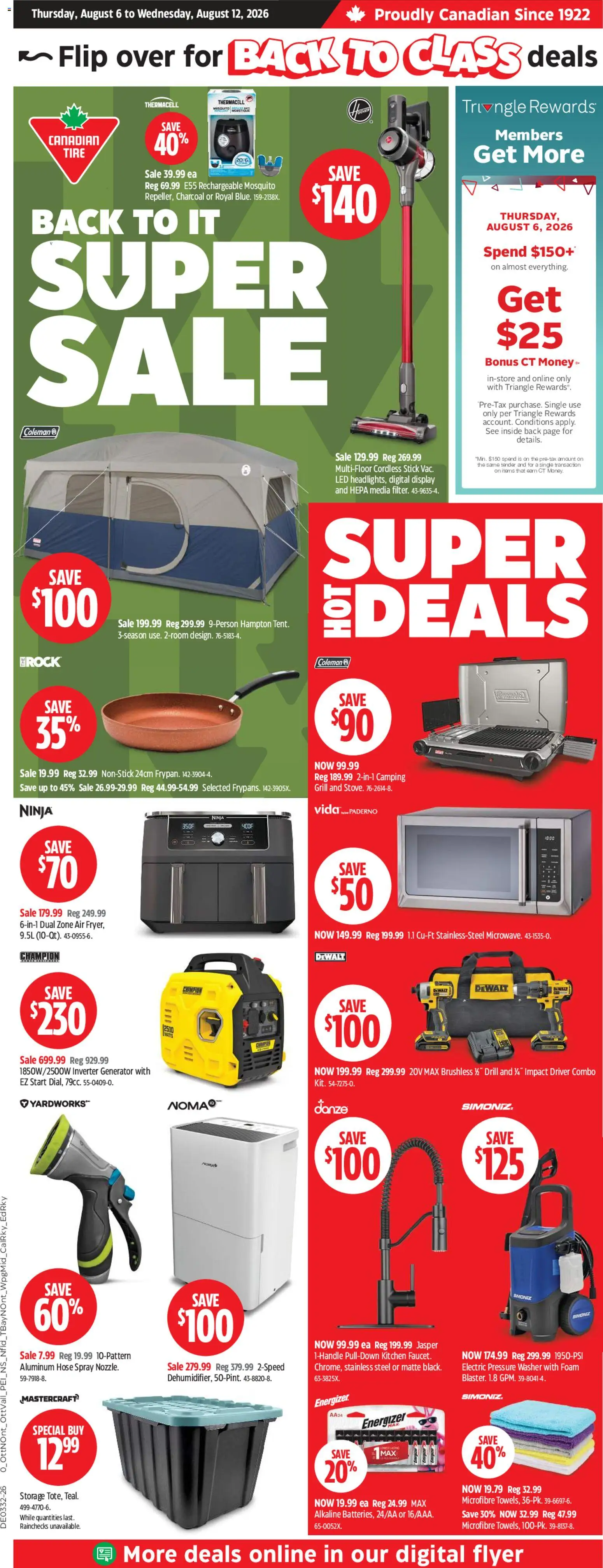 Preview of leaflet Canadian Tire weekly flyer from shop Canadian Tire is valid from Aug 06, 2026 - Grill, Charcoal, Foam