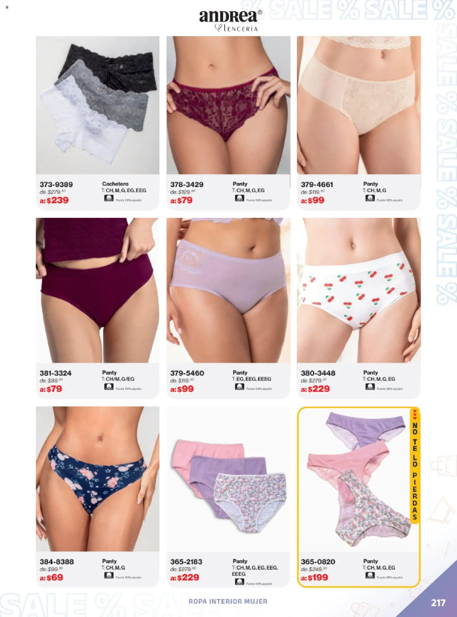 Vista previa las ofertas de la tienda Andrea - Catálogo Outlet desde el 21/12/2025 - Ropa, Cachetero, Ropa interior