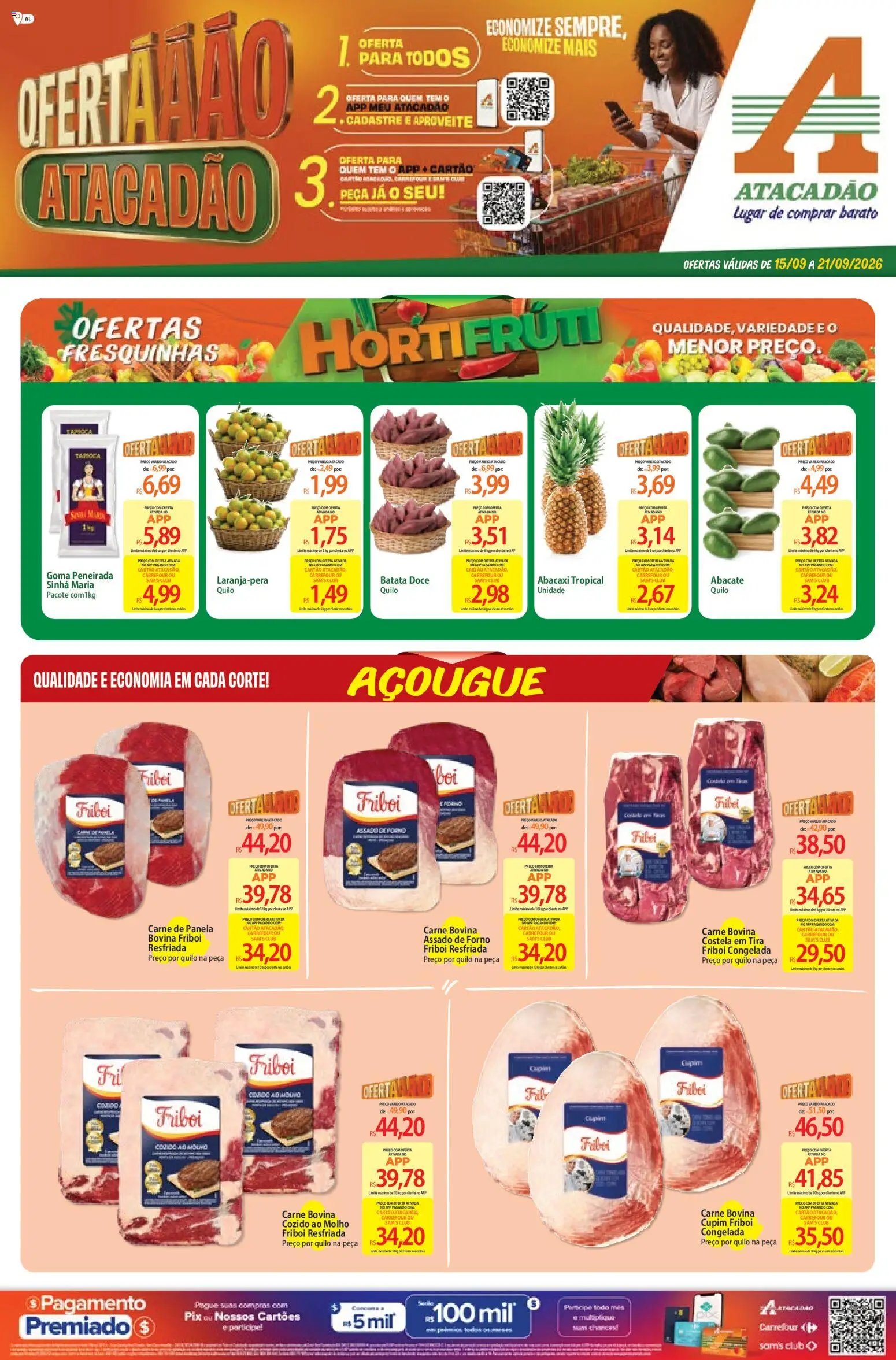 Pré-Visualização do folheto "Atacadão ofertas - AL" da loja Atacadão válido a partir de 15/09/2026