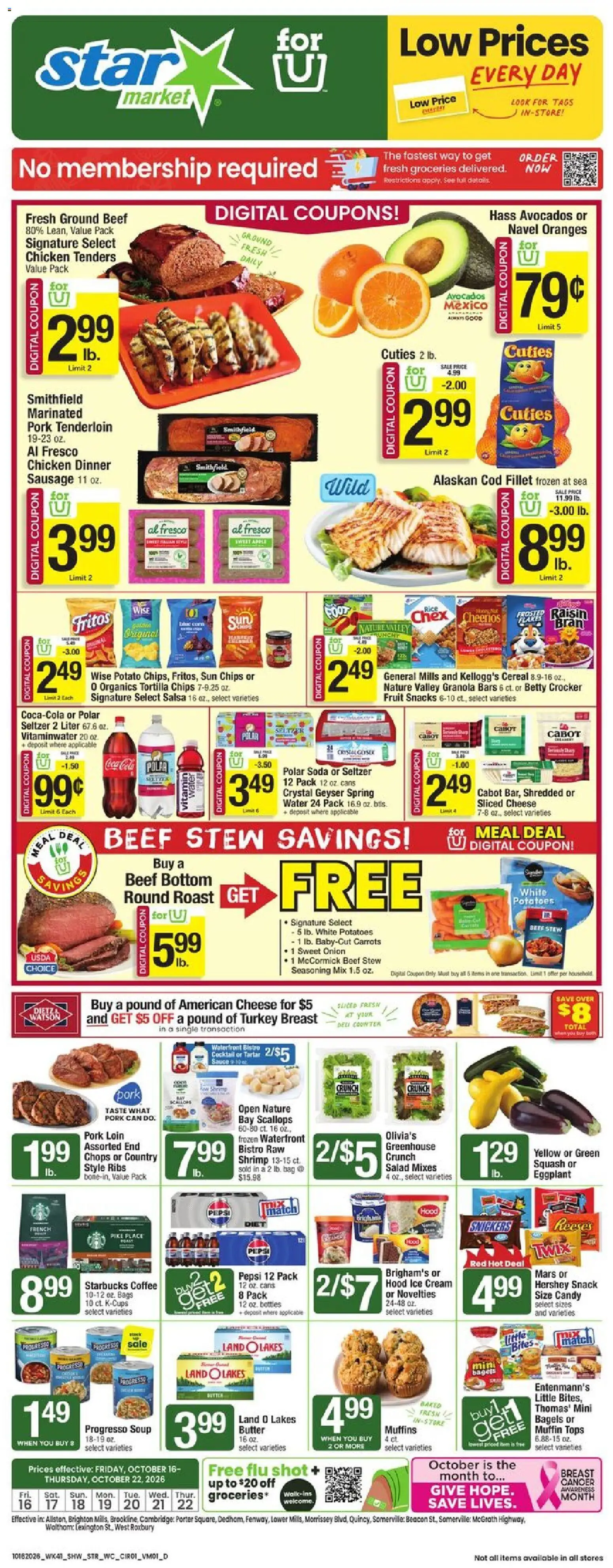 Ad Preview of Star Market Star Market Weekly Ad from 10/16/2026