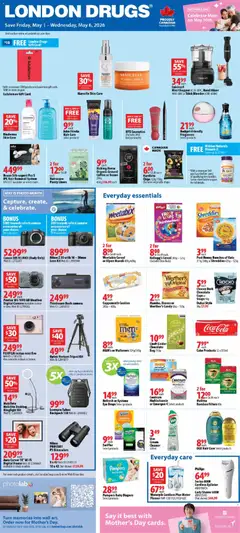 Un aperçu du dépliant London Drugs weekly flyer / circulaire du magasin London Drugs est valide à partir 1 mai 2026