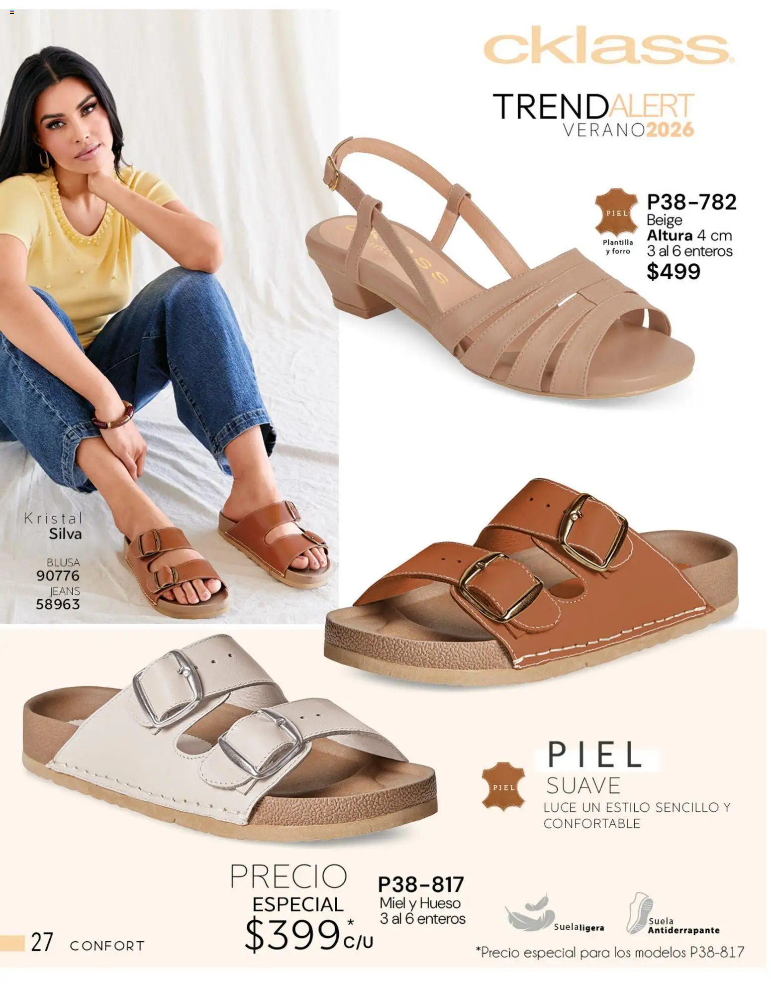 Vista previa las ofertas de la tienda Cklass - Cklass catálogo Novedades de verano calzado desde el 01/05/2026 - Blusa, Miel