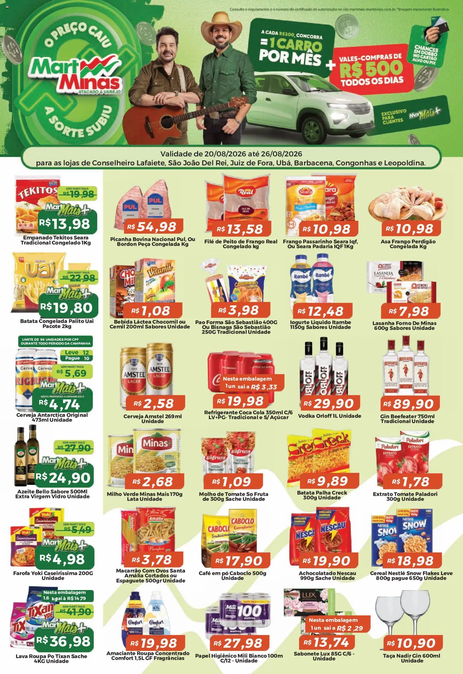 Pré-Visualização do folheto "Mart Minas ofertas" da loja Mart Minas válido a partir de 20/08/2026