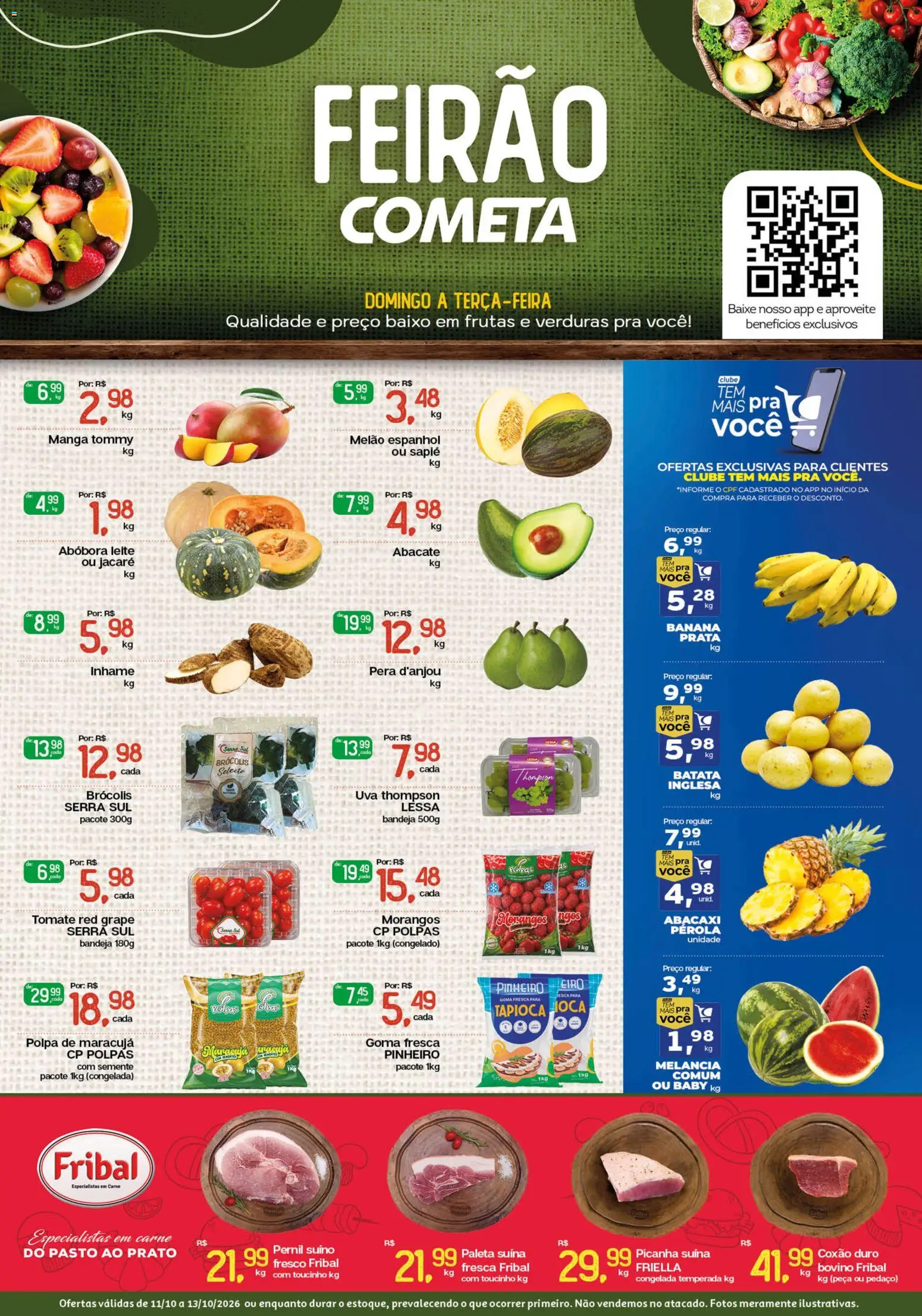 Pré-Visualização do folheto "Cometa Supermercados ofertas Feirão" da loja Cometa Supermercados válido a partir de 11/10/2026