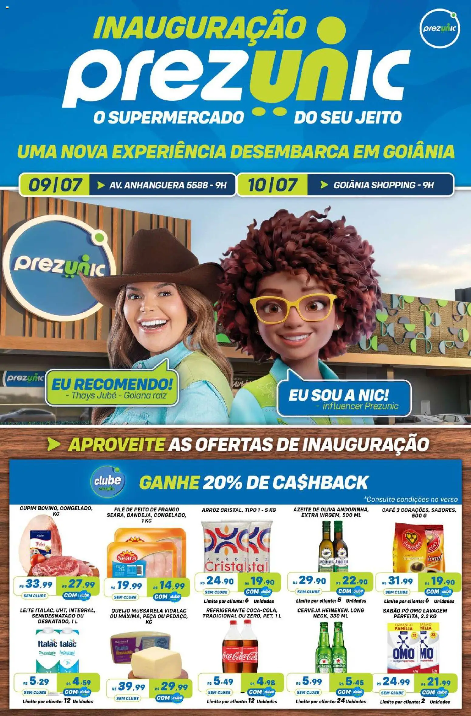 Pré-Visualização do folheto "Prezunic ofertas Inauguração" da loja Prezunic válido a partir de 09/07/2026