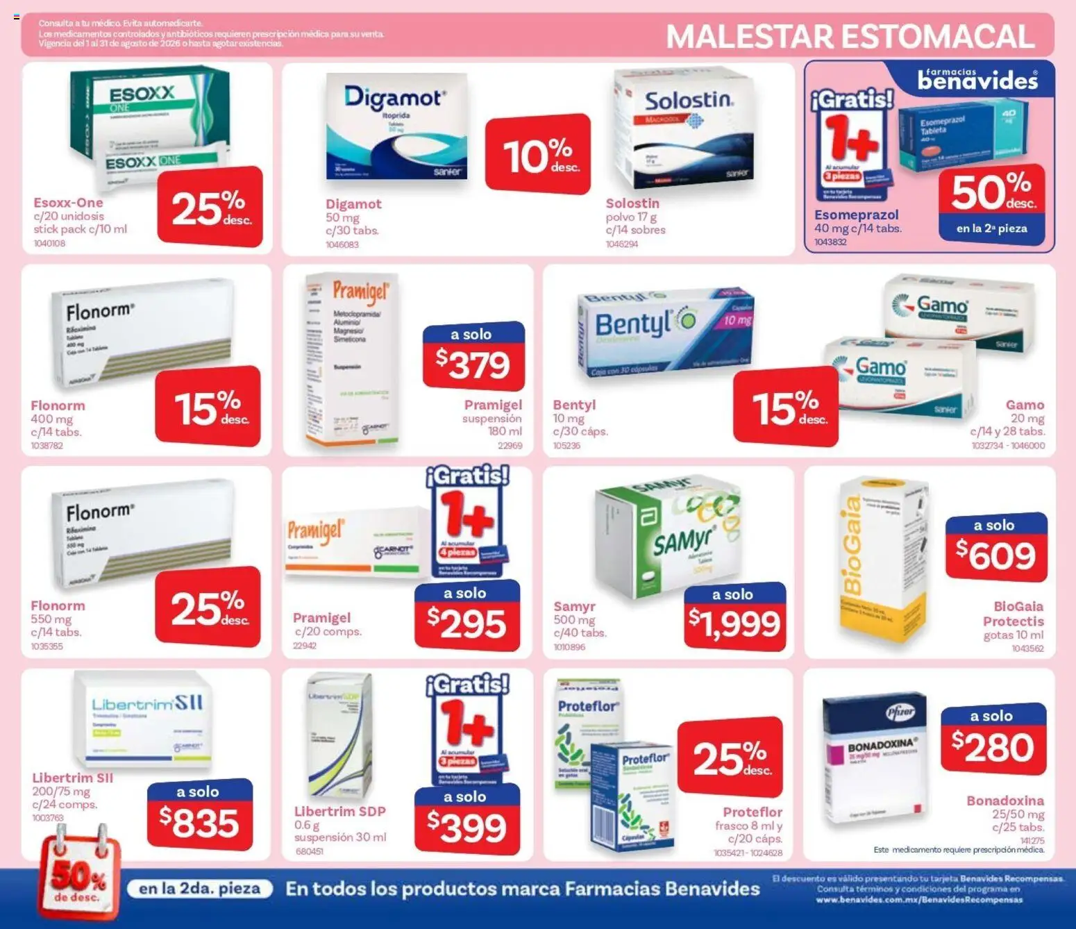 Vista previa las ofertas de la tienda Farmacia Benavides - Farmacia Benavides catálogo desde el 01/08/2026 