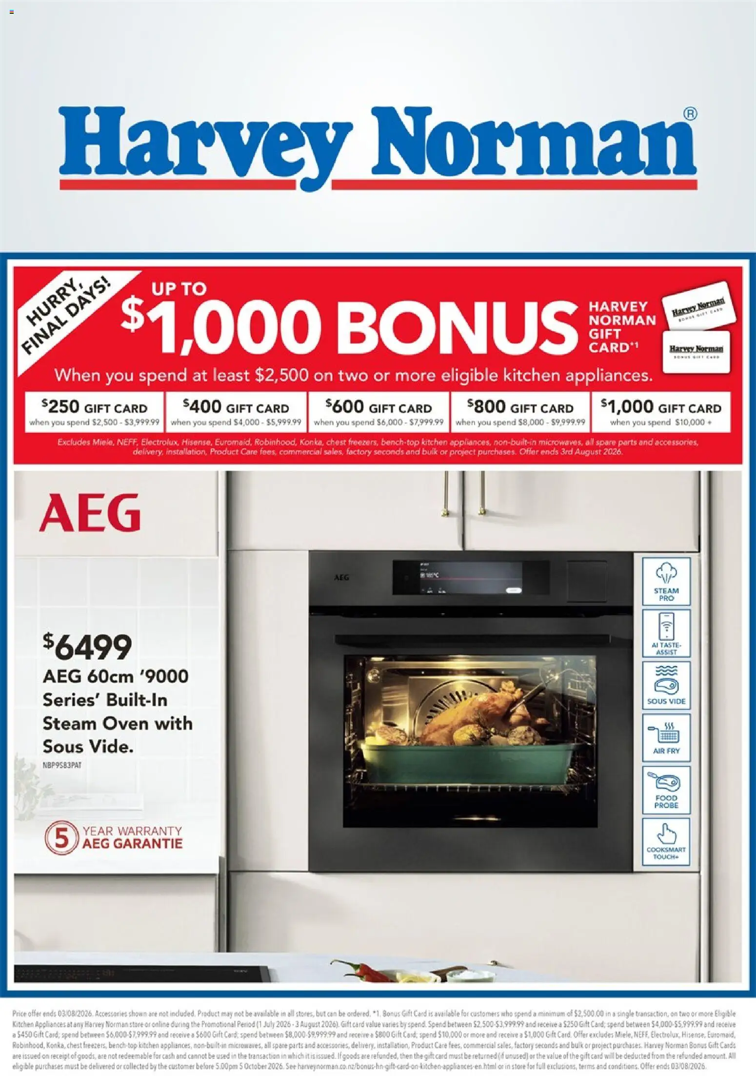 Preview of catalogue Harvey Norman Great Deals on Kitchen Appliances from shop Harvey Norman valid 30 Jul 2026