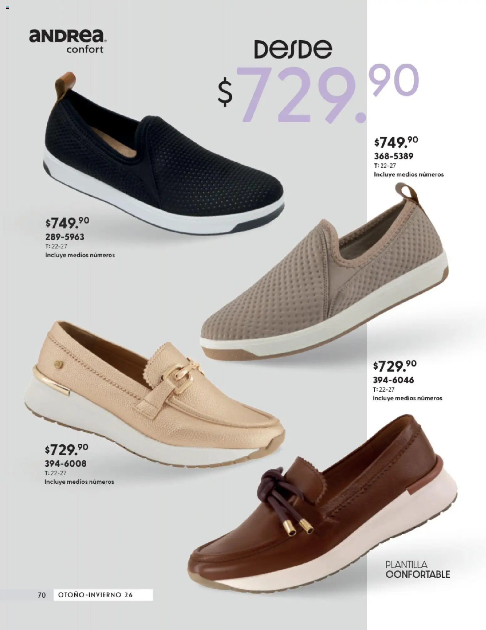 Vista previa las ofertas de la tienda Andrea - Andrea catálogo Calzado Confort desde el 23/08/2026 