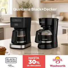 Vista previa las ofertas de la tienda Del Sol y Woolworth - Del Sol y Woolworth catálogo Quincena Black+Decker desde el 17/08/2026 