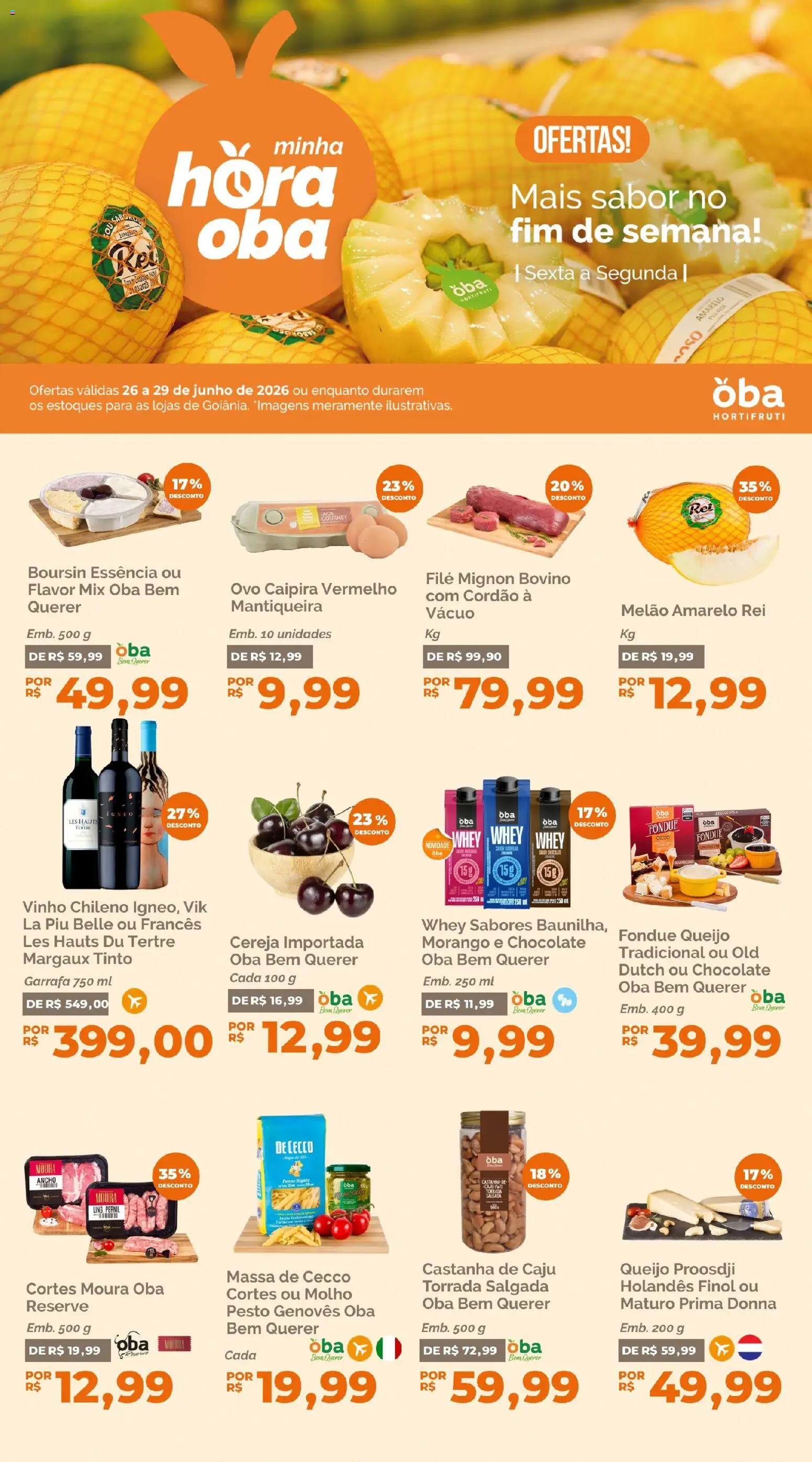 Pré-Visualização do folheto "Oba Hortifruti - Ofertas da semana" da loja Oba Hortifruti válido a partir de 26/06/2026