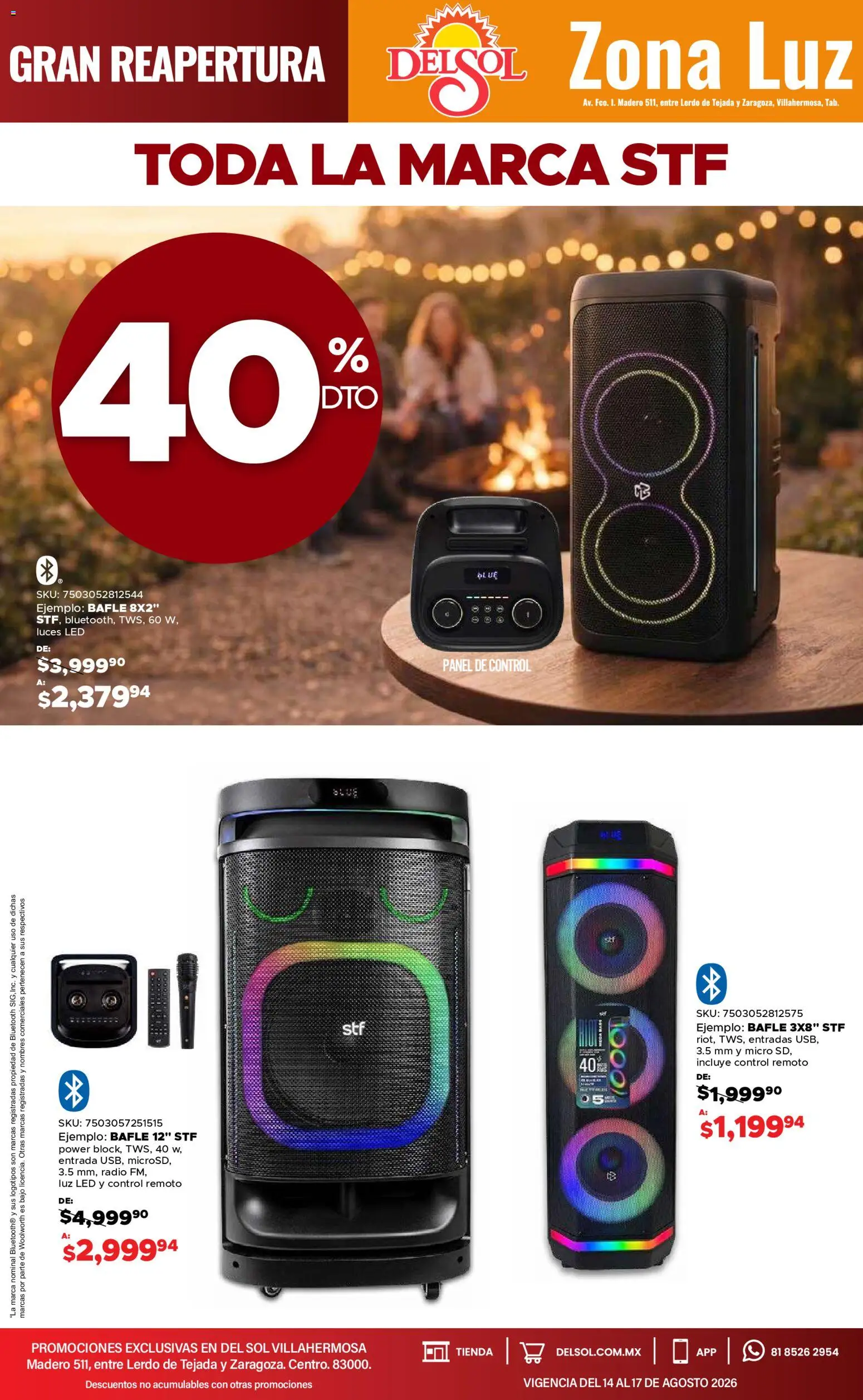 Vista previa las ofertas de la tienda Del Sol y Woolworth - Del Sol y Woolworth catálogo 4 Días de Grandes Promociones desde el 14/08/2026 