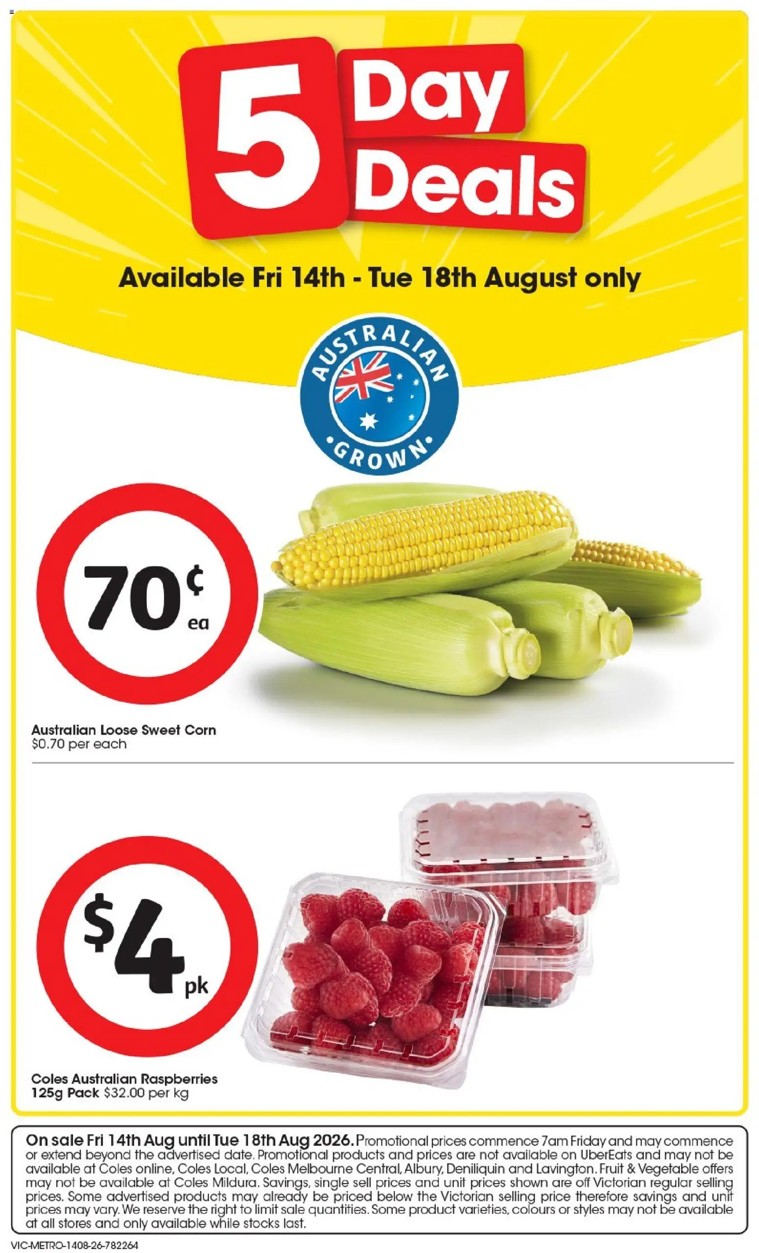 Preview of catalogue IGA 5 Day Deals VIC from shop Coles valid 14/08/2026