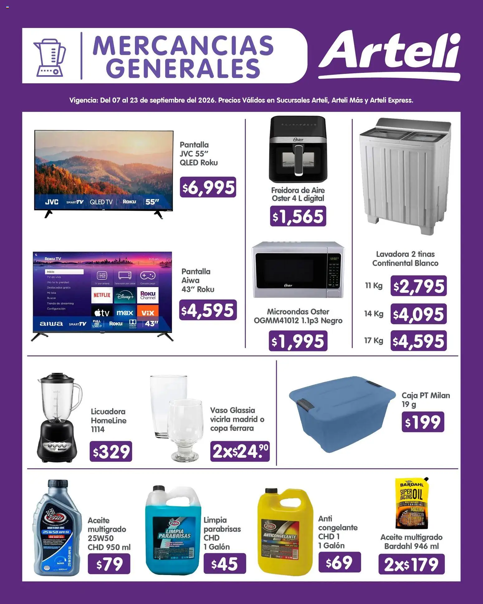 Vista previa las ofertas de la tienda Arteli - Arteli folleto Quincenal desde el 07/09/2026 
