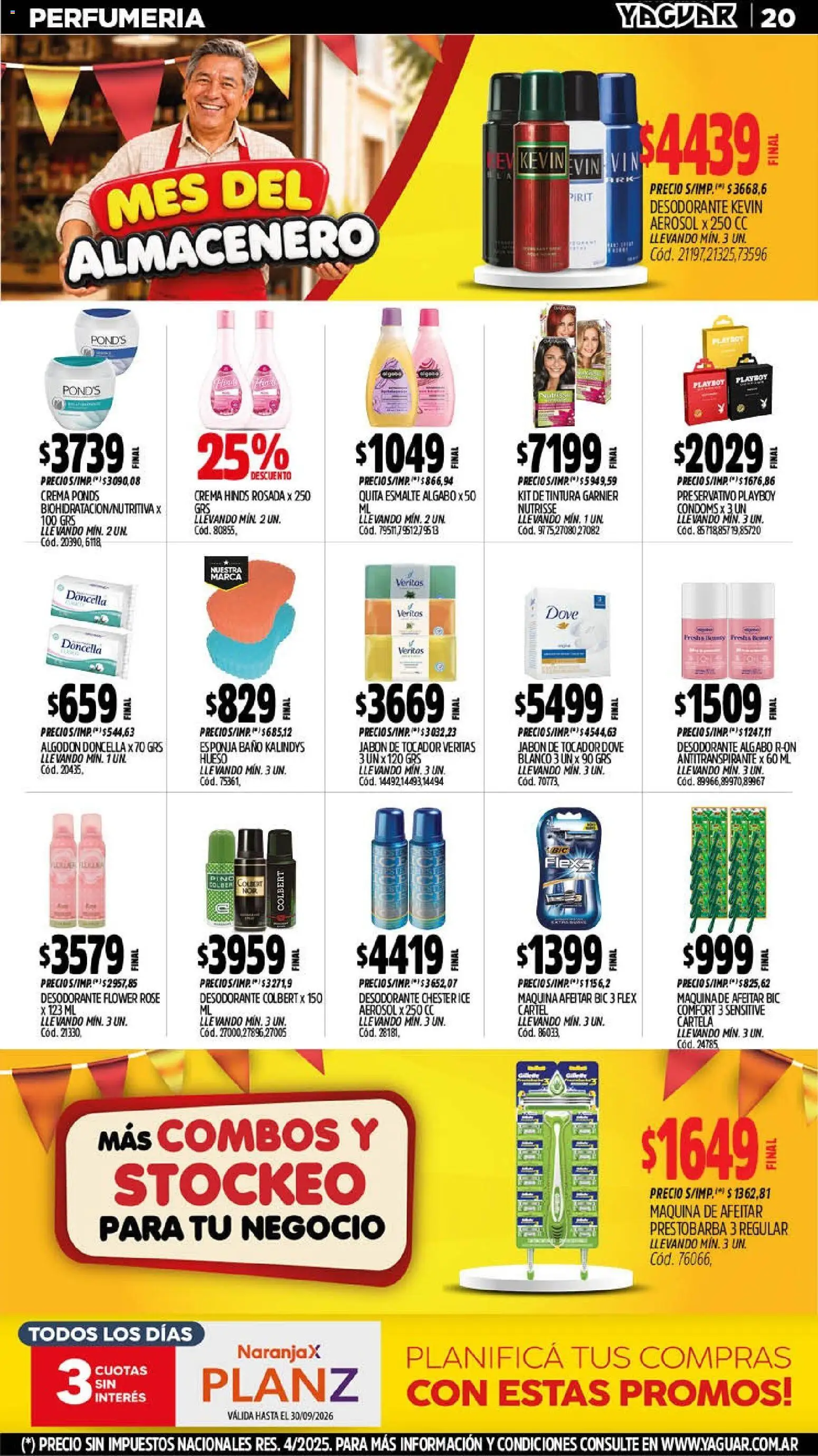 Vista previa del folleto de la tienda Yaguar válido desde el 14/09/2026 - Baño, Crema, Algodón, Ron, Desodorante, Maquina de afeitar, Jabón, Esponja