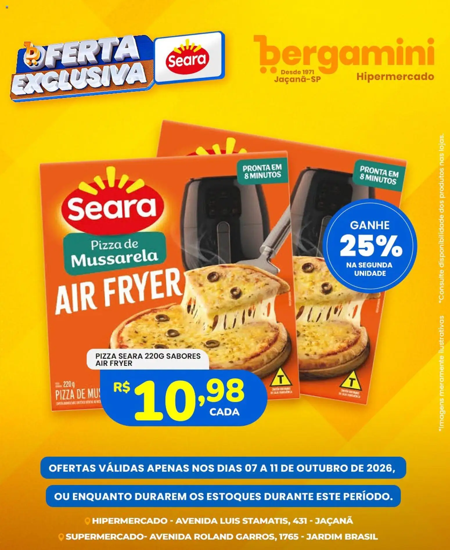 Pré-Visualização do folheto "Supermercado Bergamini ofertas Seara" da loja Supermercado Bergamini válido a partir de 07/10/2026