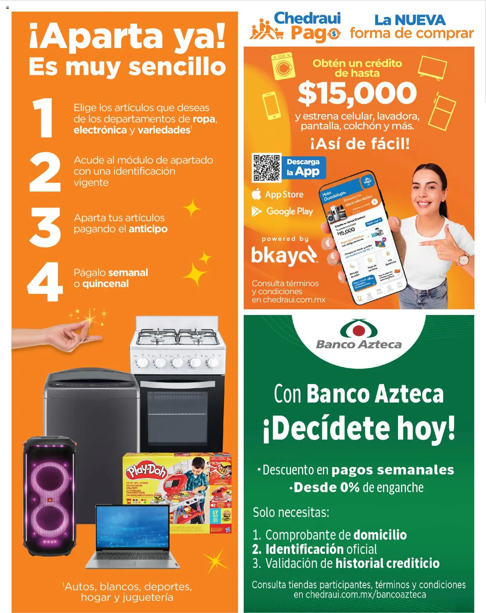 Vista previa las ofertas de la tienda Chedraui - Chedraui Apártalo así de fácil y cumple tus deseos desde el 01/09/2026 