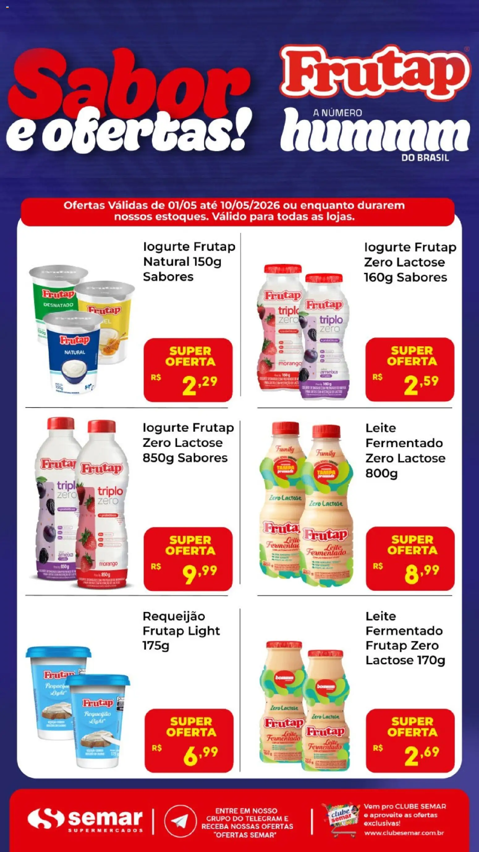 Pré-Visualização do folheto "Semar Supermercado ofertas Frutap" da loja Semar Supermercado válido a partir de 01/05/2026