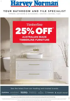 Preview of catalogue Harvey Norman Bathroom & Tile from shop Harvey Norman valid 08/10/2026