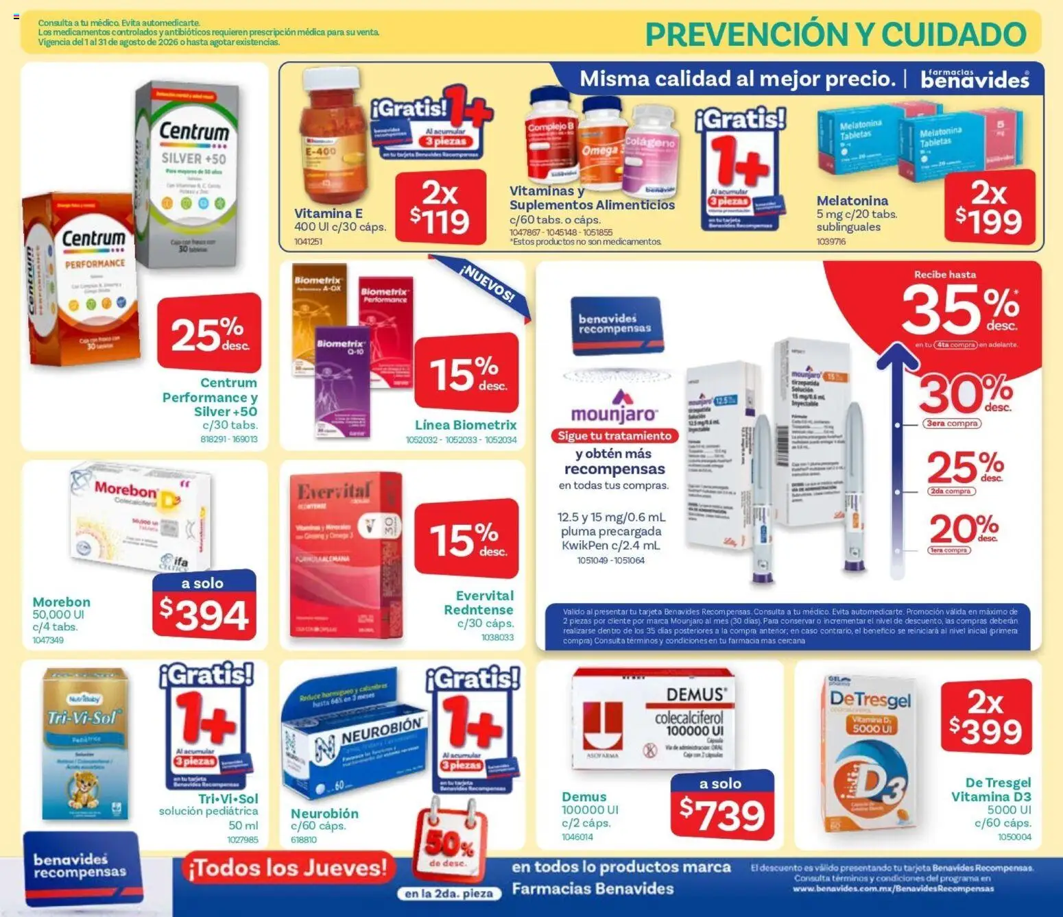 Vista previa las ofertas de la tienda Farmacia Benavides - Farmacia Benavides catálogo desde el 01/08/2026 