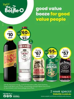 Preview of catalogue Good Value Booze, For Good Value People. 11/05 from shop The Bottle-O valid 10/05/2026