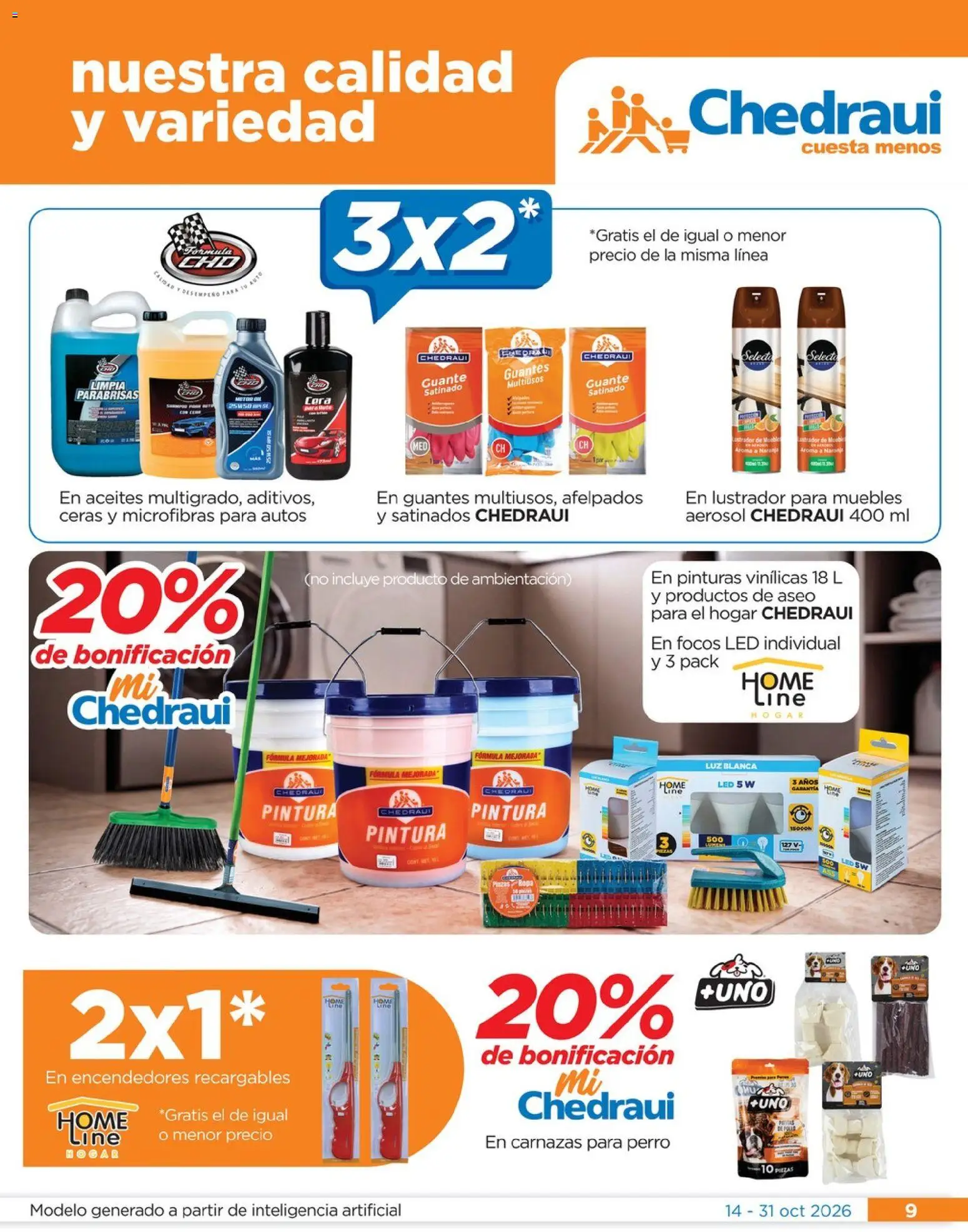 Vista previa las ofertas de la tienda Chedraui - Chedraui folleto Nuestras marcas propias calidad y variedad que cuesta menos desde el 14/10/2026 