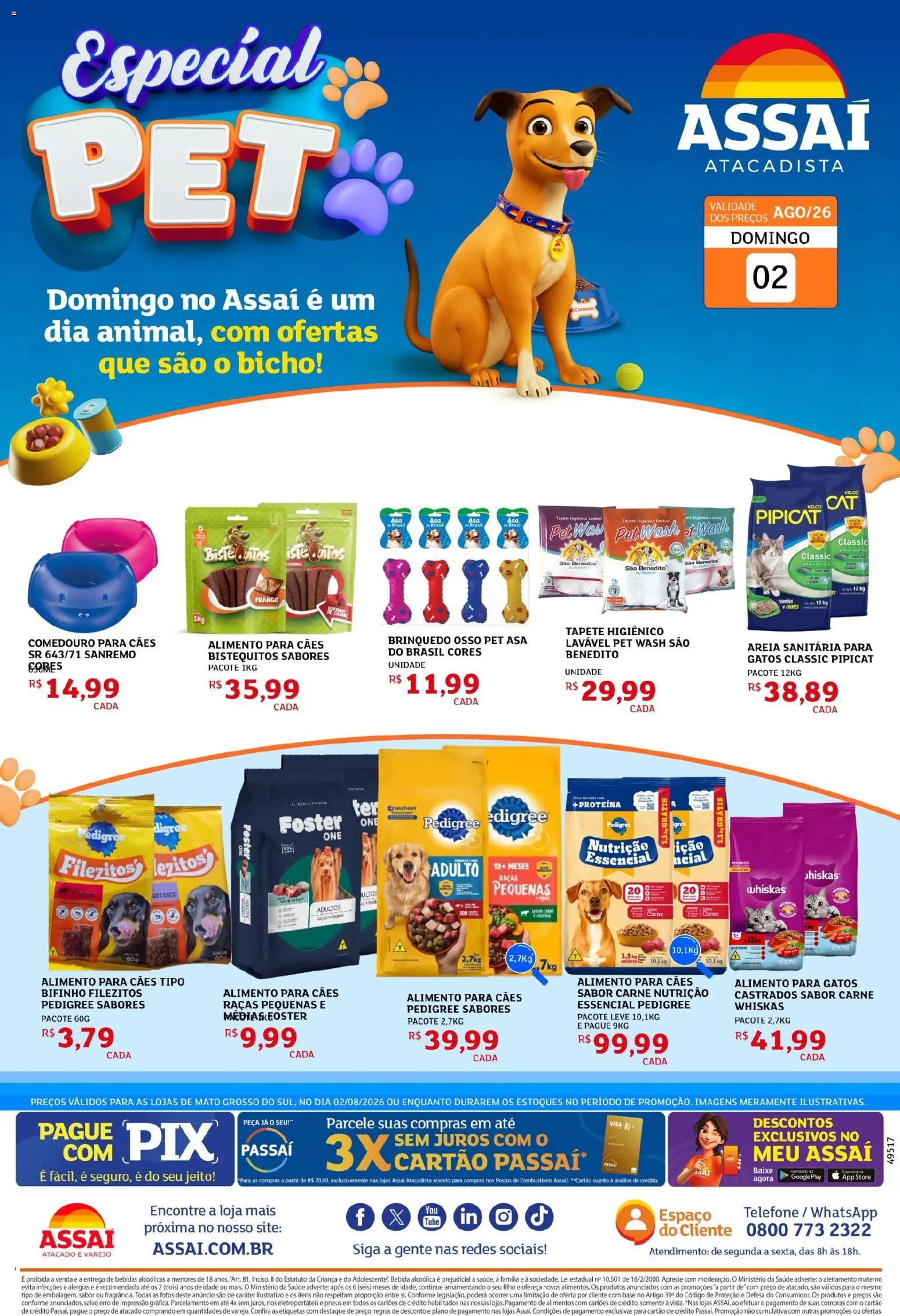 Pré-Visualização do folheto "Assaí Atacadista ofertas - MS" da loja Assaí Atacadista válido a partir de 02/08/2026