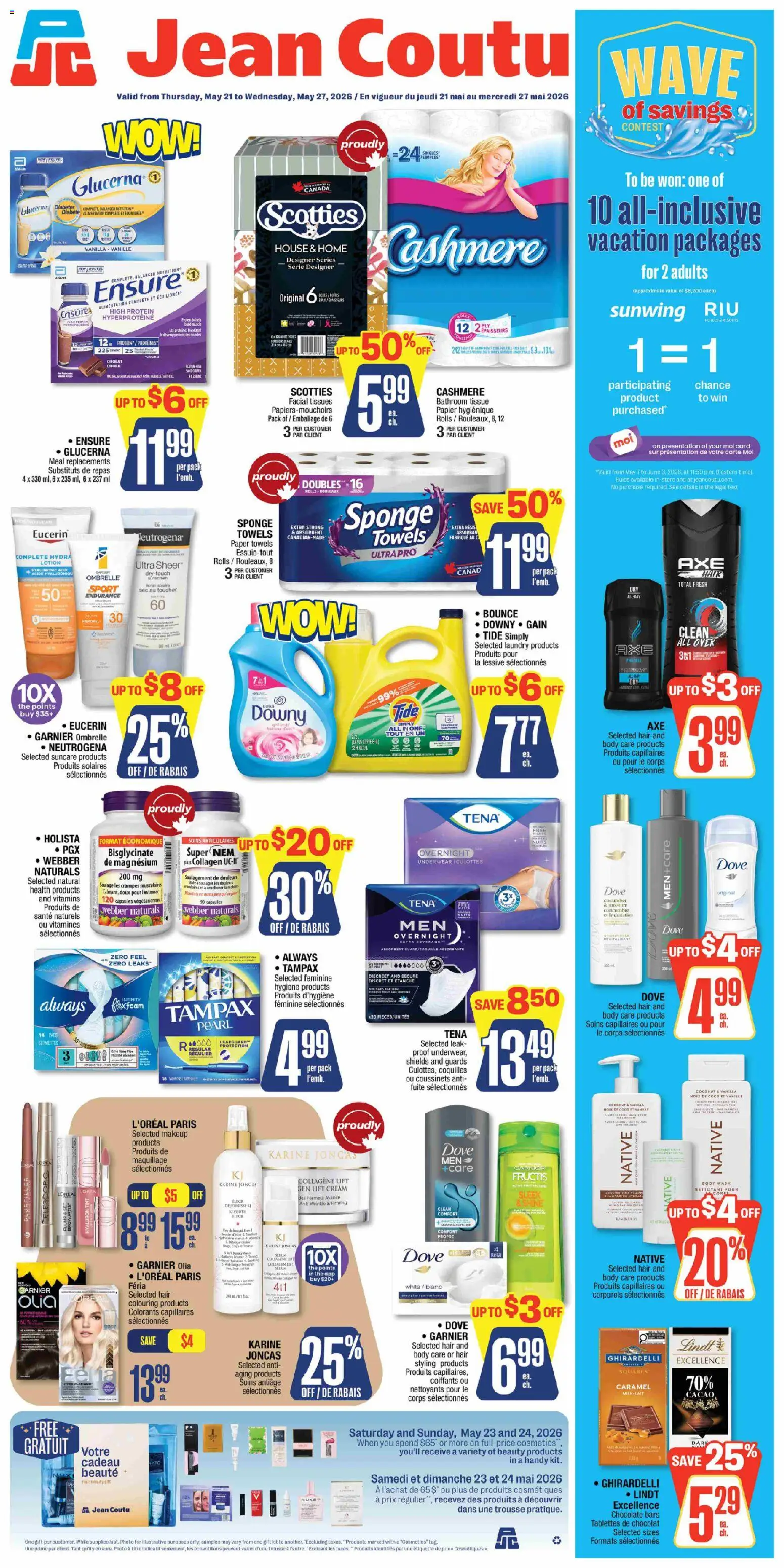 Preview of leaflet Jean Coutu weekly flyer from shop Jean Coutu is valid from May 21, 2026