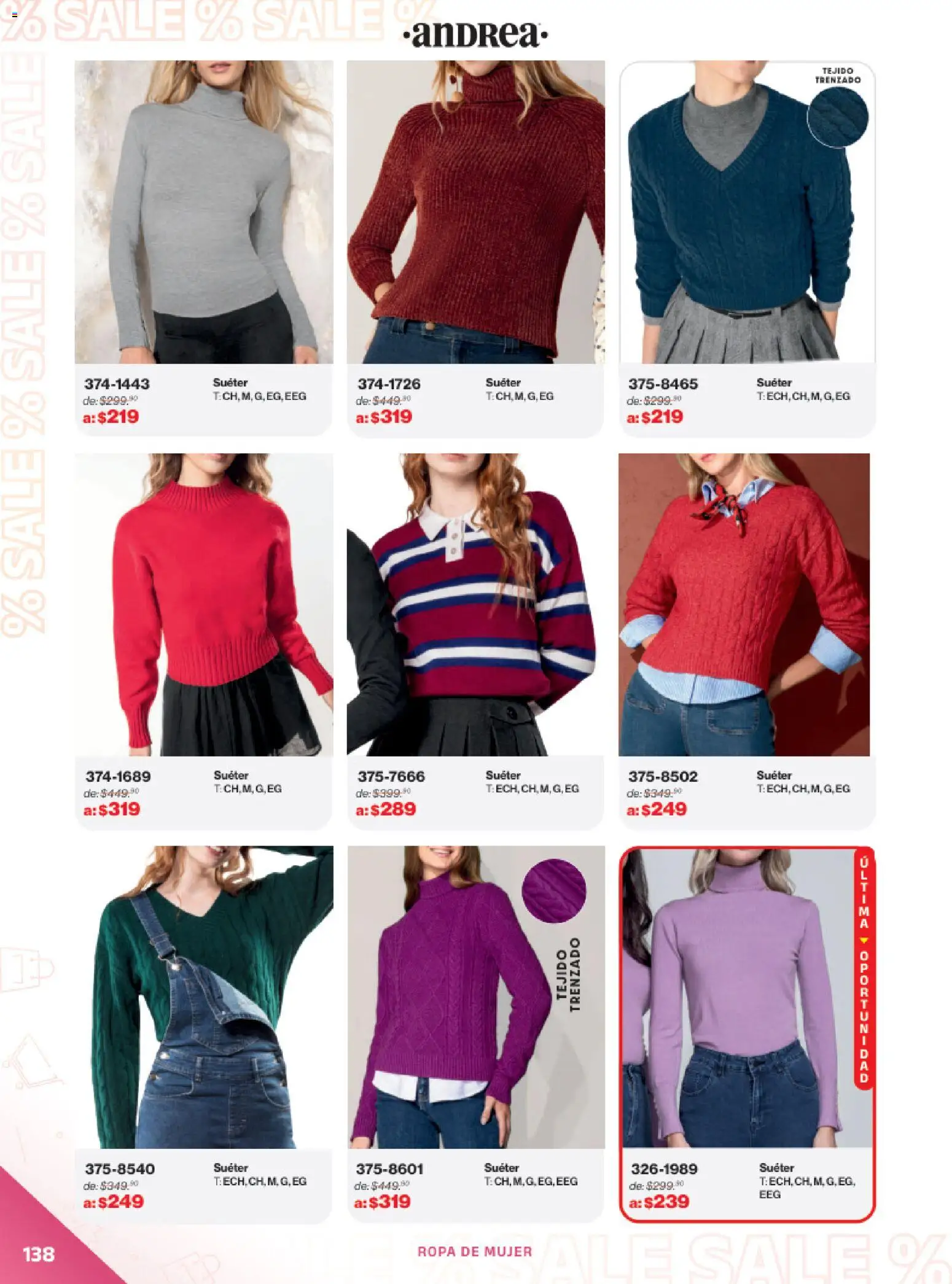 Vista previa las ofertas de la tienda Andrea - Catálogo Outlet desde el 21/12/2025 - Ropa, Suéter
