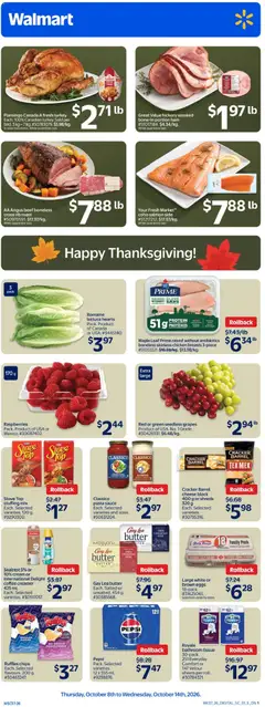 Un aperçu du dépliant Walmart weekly flyer du magasin Walmart est valide à partir 8 oct. 2026