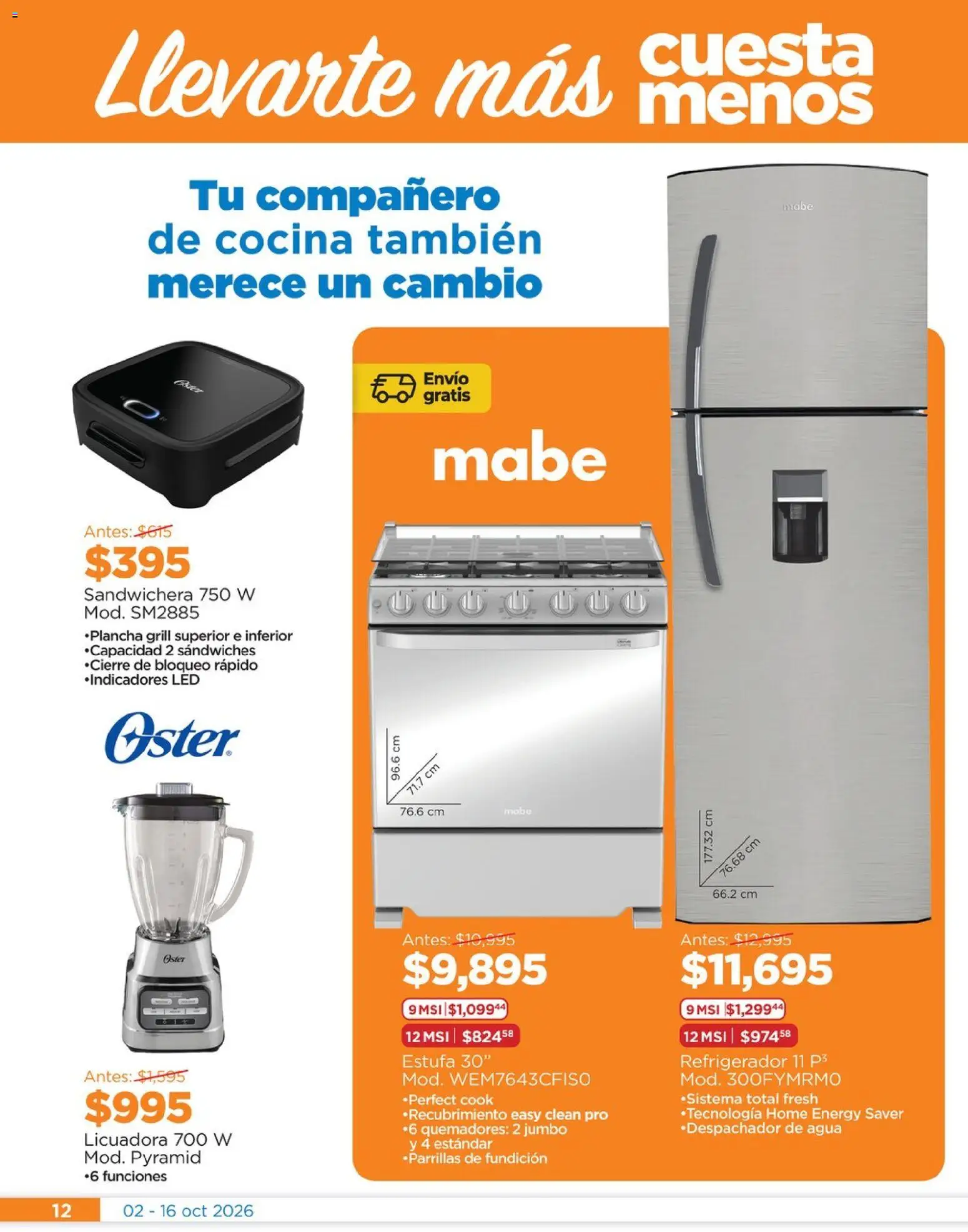 Vista previa las ofertas de la tienda Chedraui - Chedraui folleto Renueva tu hogar Llevarte más cuesta menos desde el 02/10/2026 
