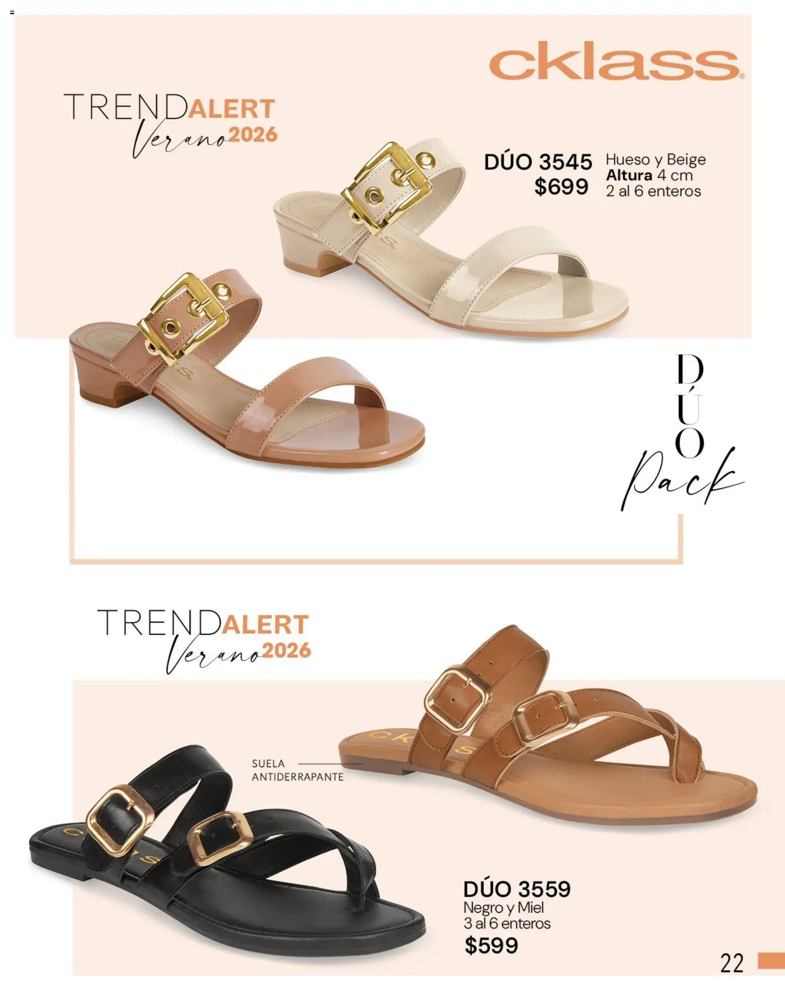 Vista previa las ofertas de la tienda Cklass - Cklass catálogo Novedades de verano calzado desde el 01/05/2026 - Miel