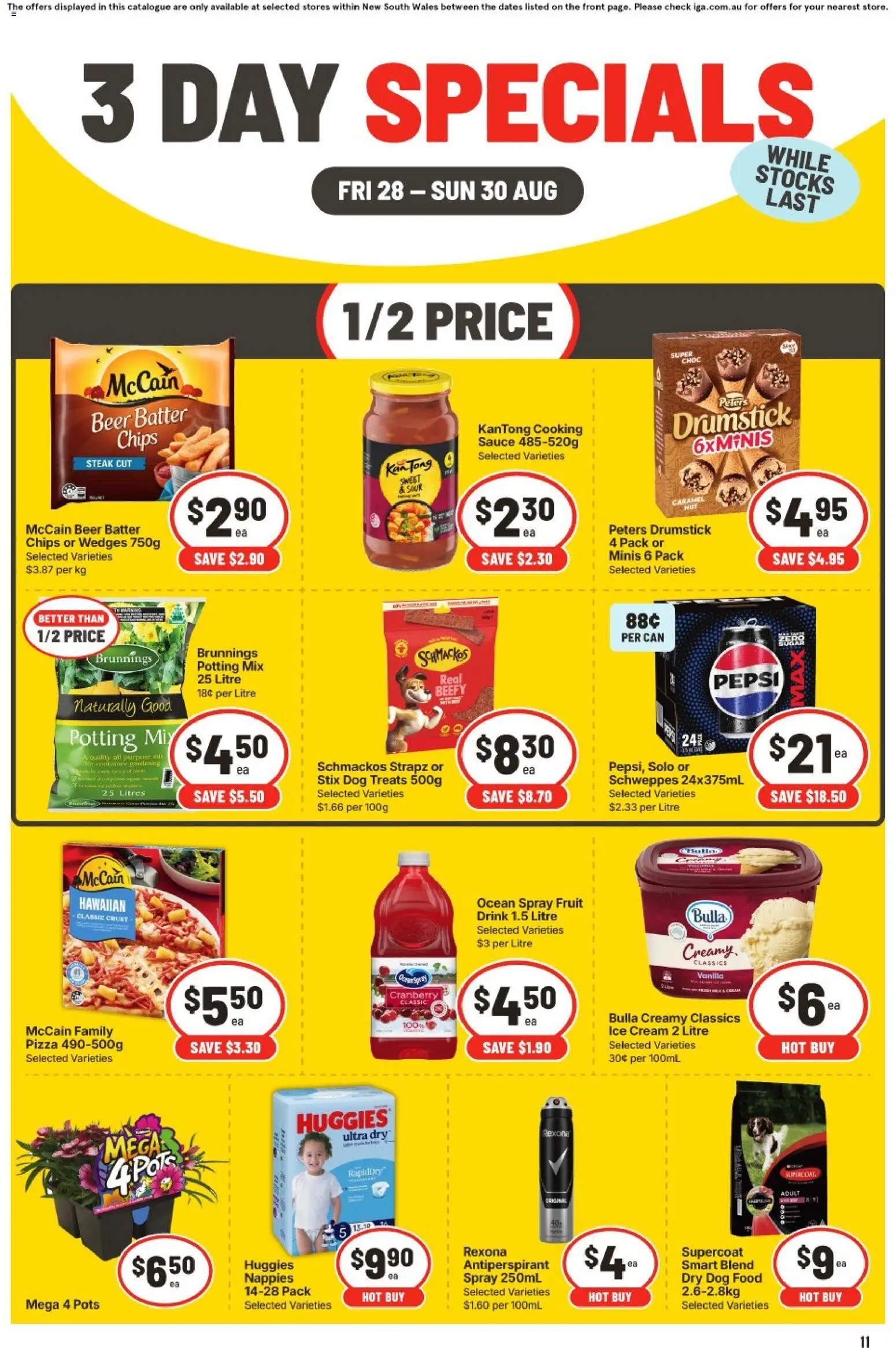 Preview of catalogue IGA 3 Day Specials from shop IGA valid 28/08/2026
