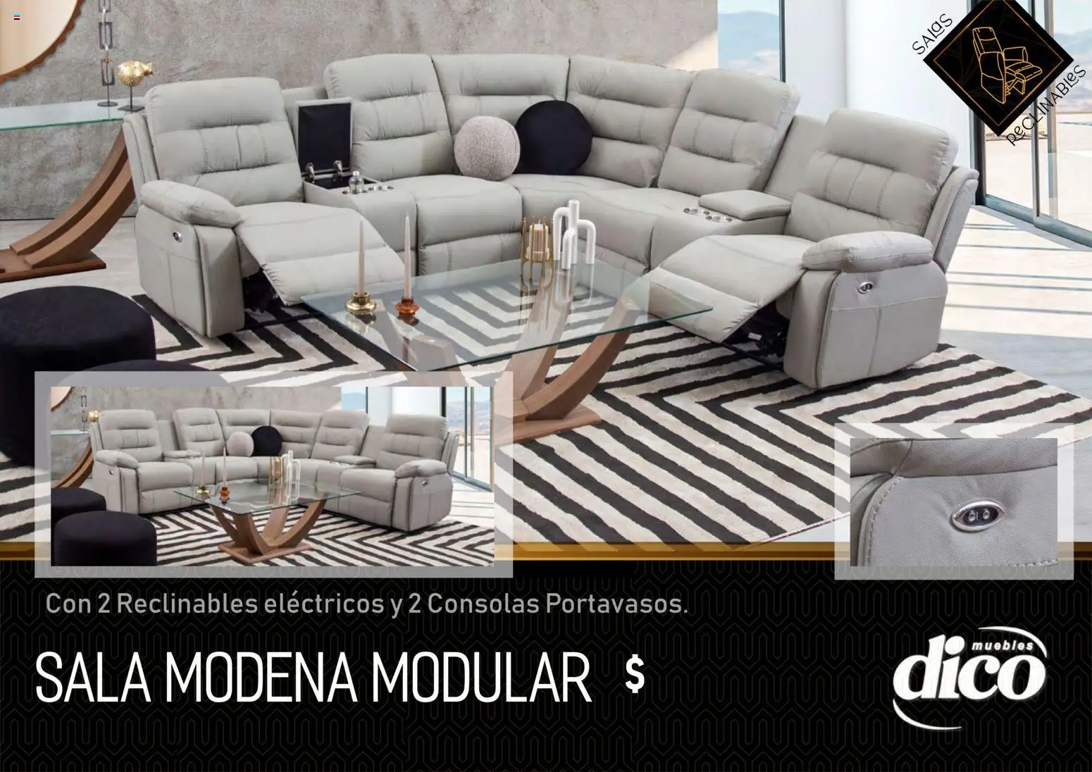 Vista previa las ofertas de la tienda Muebles Dico - Muebles Dico catálogo Salas reclinables desde el 27/03/2026 - Sala, Modular