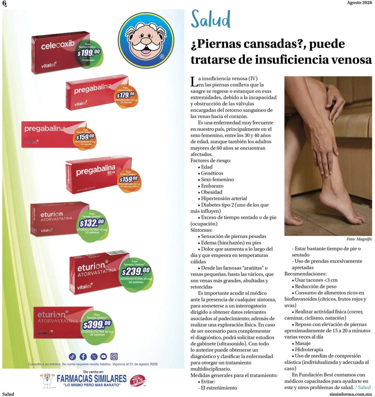 Vista previa las ofertas de la tienda Farmacias Similares - Farmacias Similares catálogo desde el 01/08/2026 