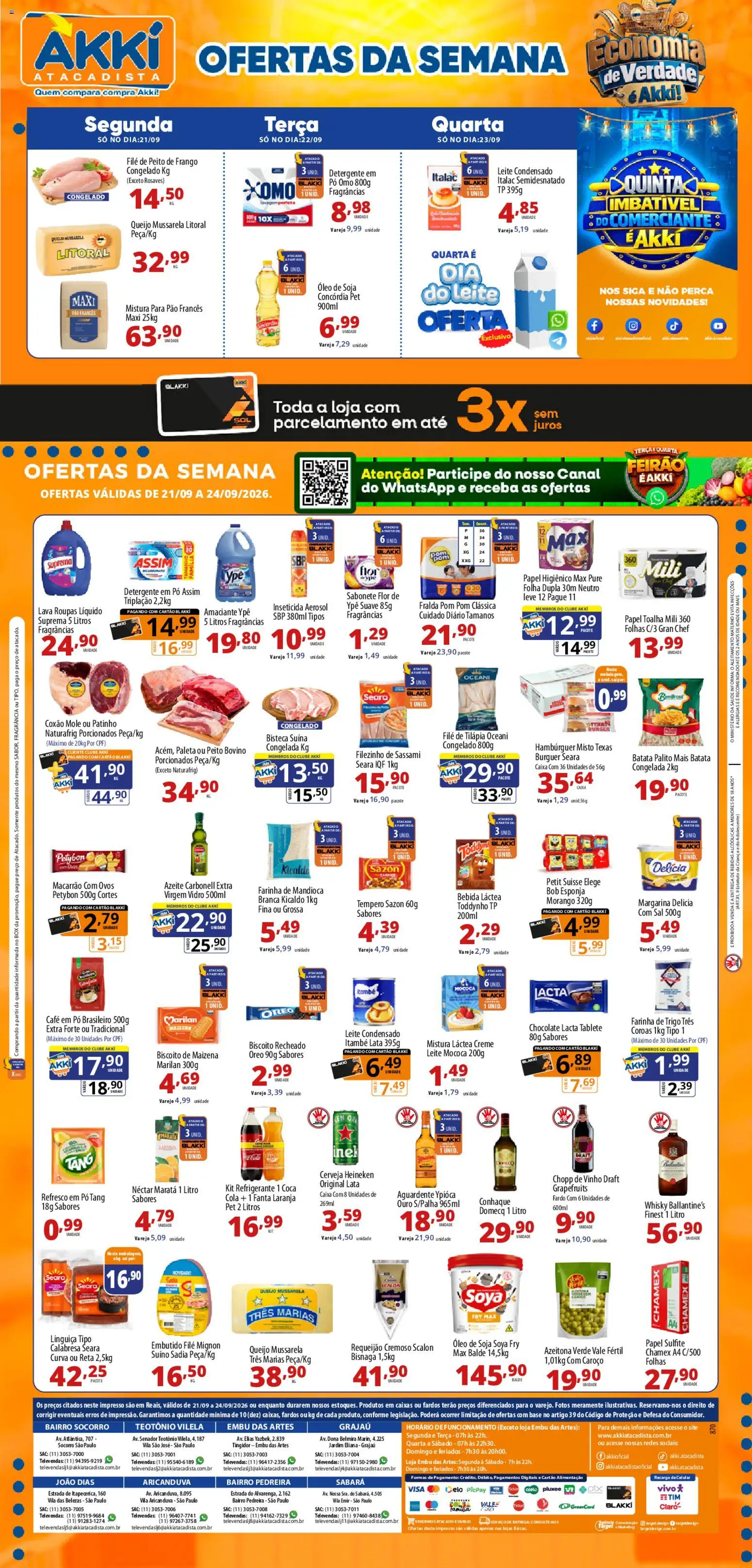 Pré-Visualização do folheto "Akki Atacadista - Ofertas da semana" da loja Akki Atacadista válido a partir de 21/09/2026