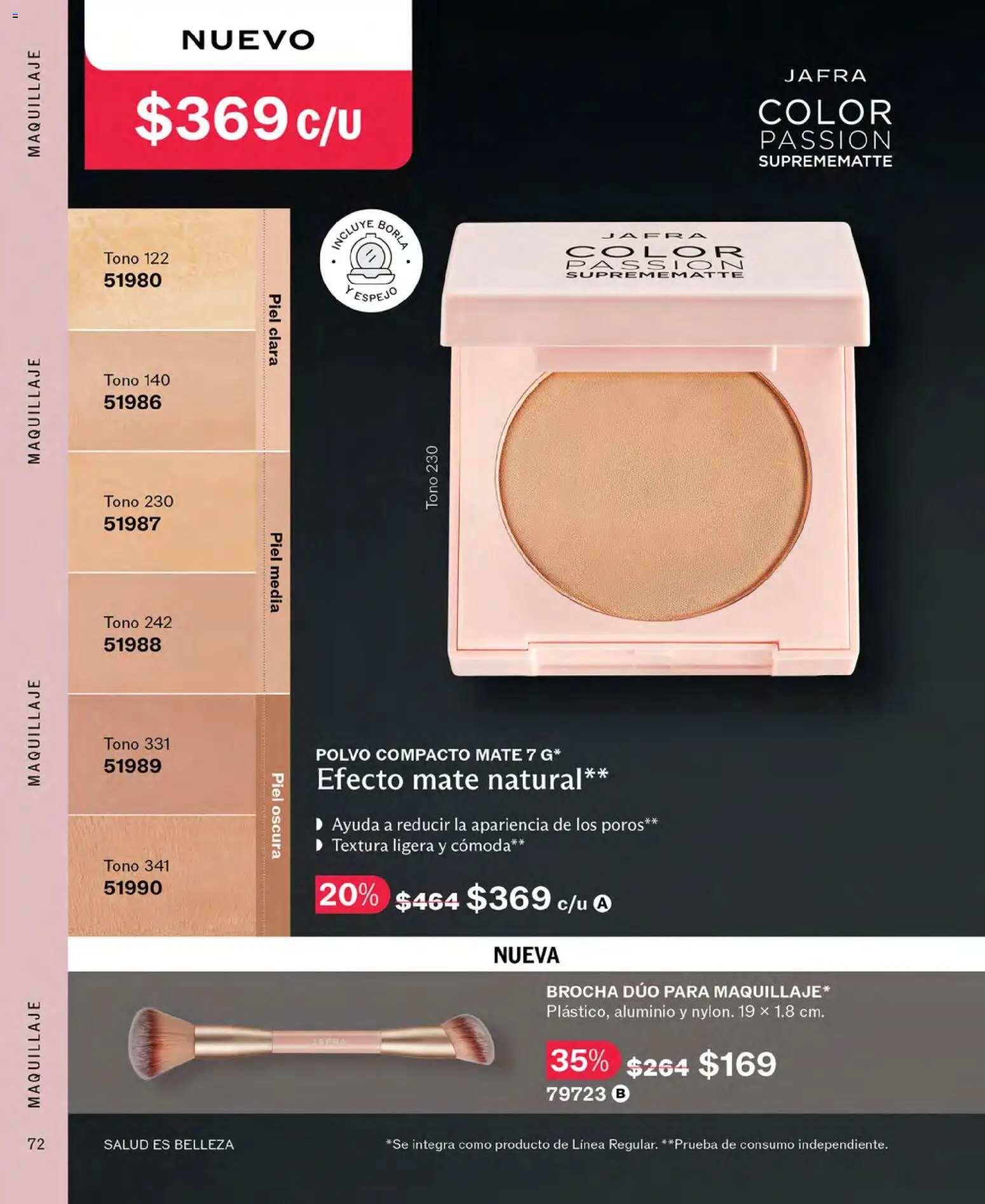 Vista previa las ofertas de la tienda JAFRA - JAFRA catálogo desde el 01/10/2026 - Maquillaje, Espejo, Cómoda, Mate, Polvo compacto, Polvo