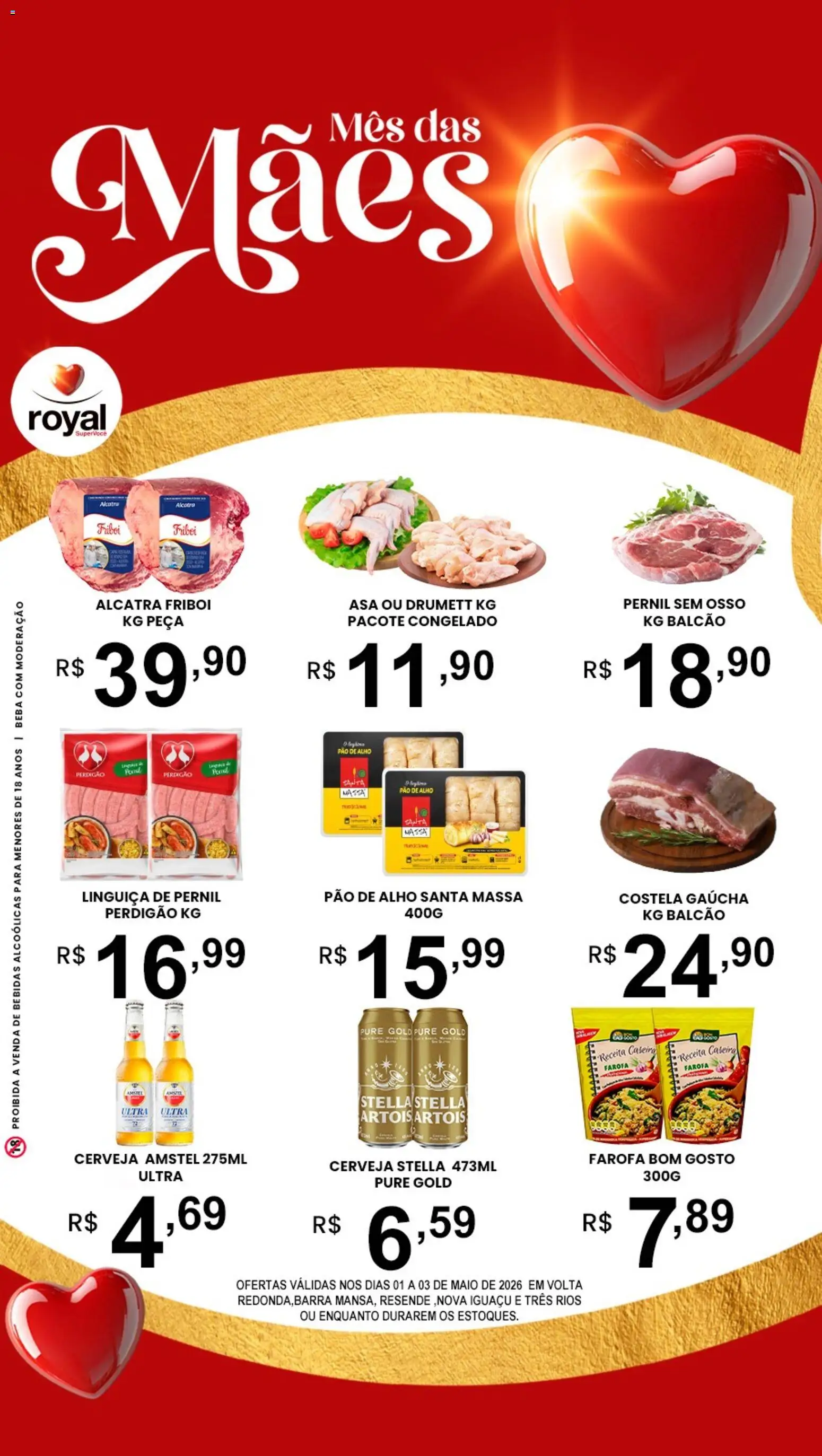 Pré-Visualização do folheto "Royal Supermercados - Ofertas da semana" da loja Royal Supermercados válido a partir de 01/05/2026