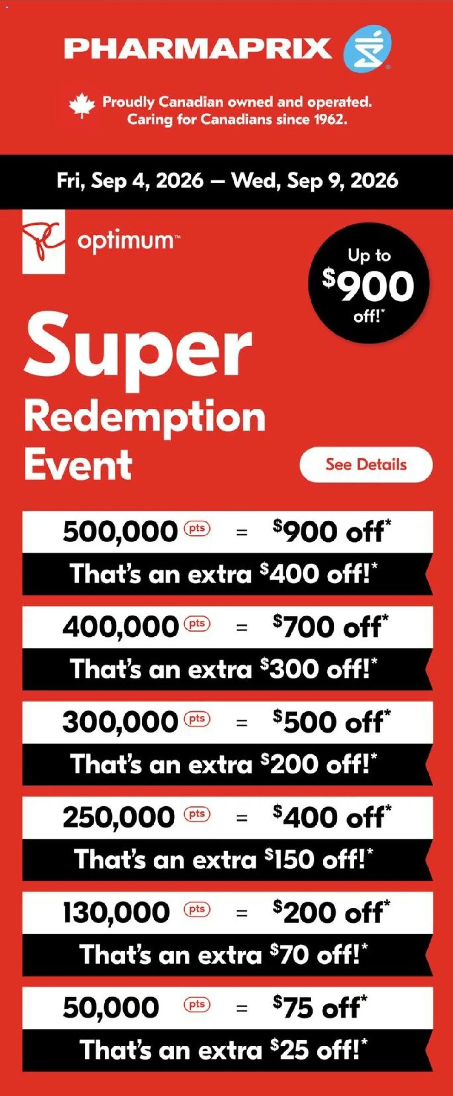 Preview of leaflet Pharmaprix - Event from shop Pharmaprix is valid from Sep 04, 2026