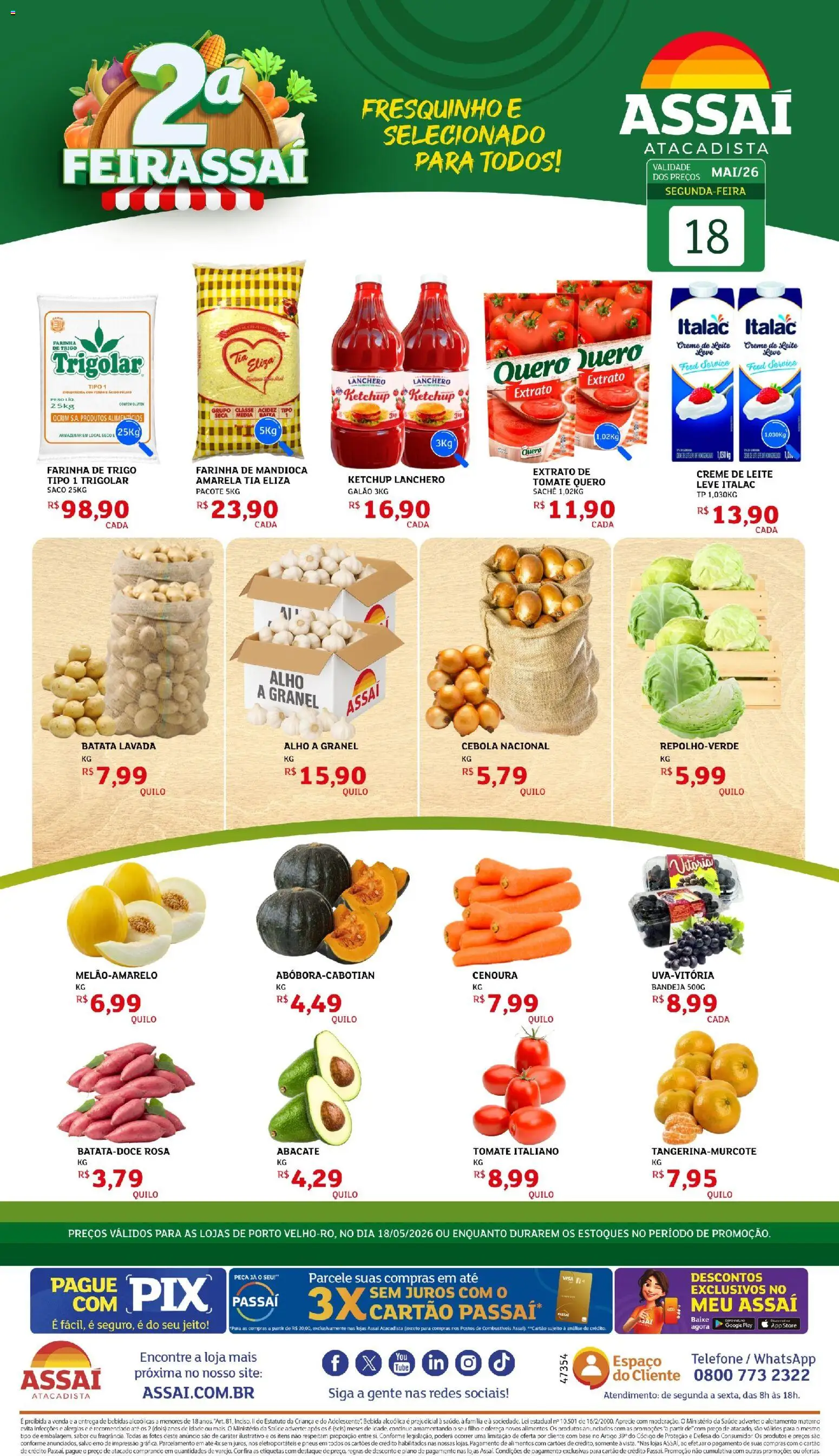 Pré-Visualização do folheto "Assaí Atacadista ofertas - RO" da loja Assaí Atacadista válido a partir de 18/05/2026