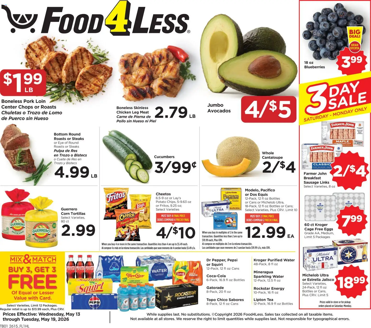 Ad Preview of Food 4 Less Food 4 Less Weekly Ad from 05/13/2026