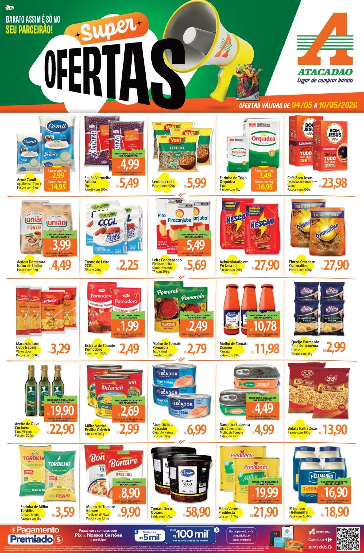 Pré-Visualização do folheto "Atacadão ofertas - RS" da loja Atacadão válido a partir de 04/05/2026