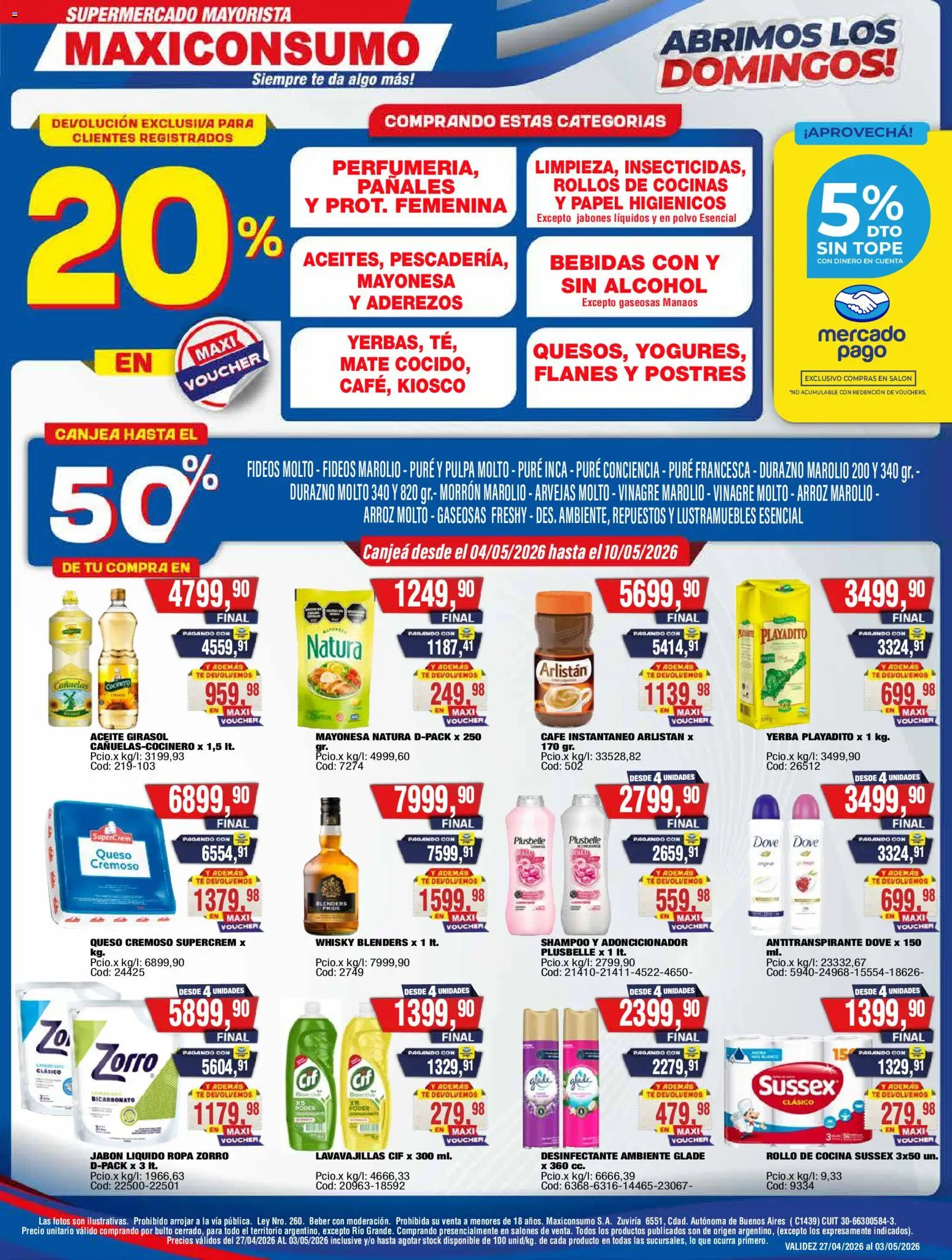 Vista previa del folleto de la tienda Maxiconsumo válido desde el 27/04/2026 